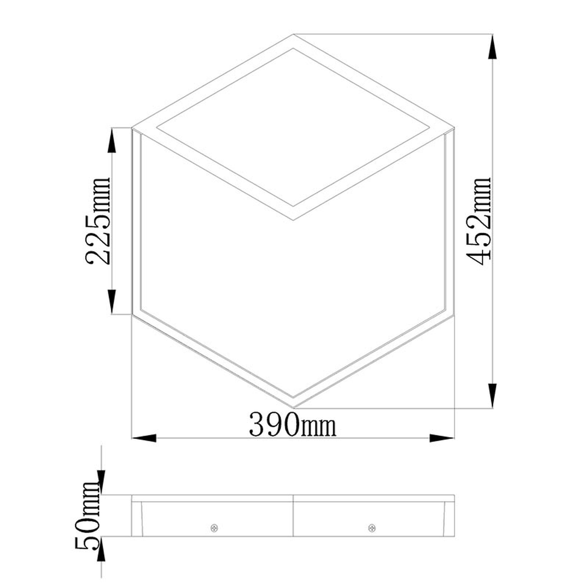 ***OFFRE/DESCRIPTION*** KUBICK * APPLIQUE/PLAFOND LED NOIR 33,5W DIM 3000K