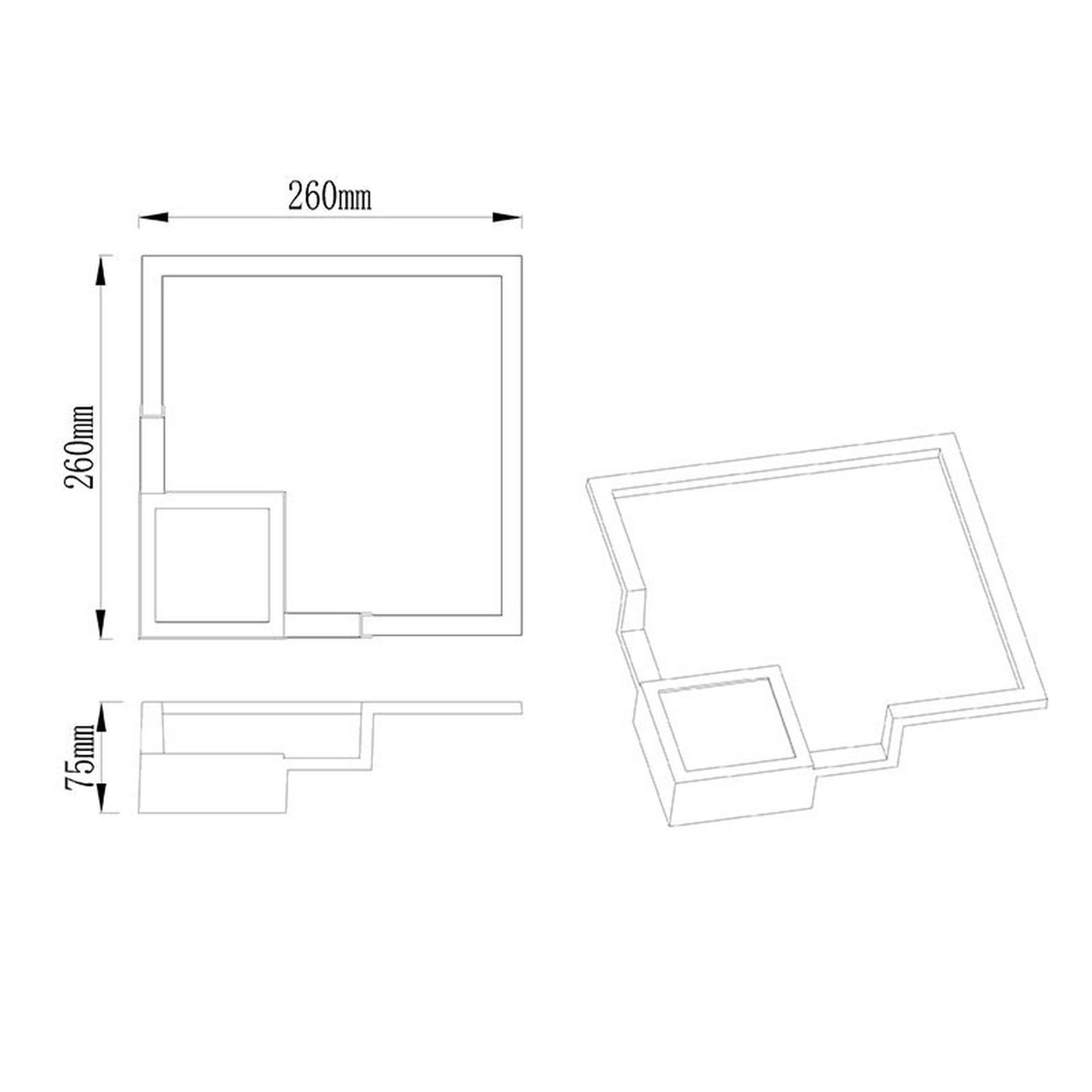 ***OFER/DES***  BOUTIQUE BLACK * LED WALL LAMP 18W DIMMABLE
