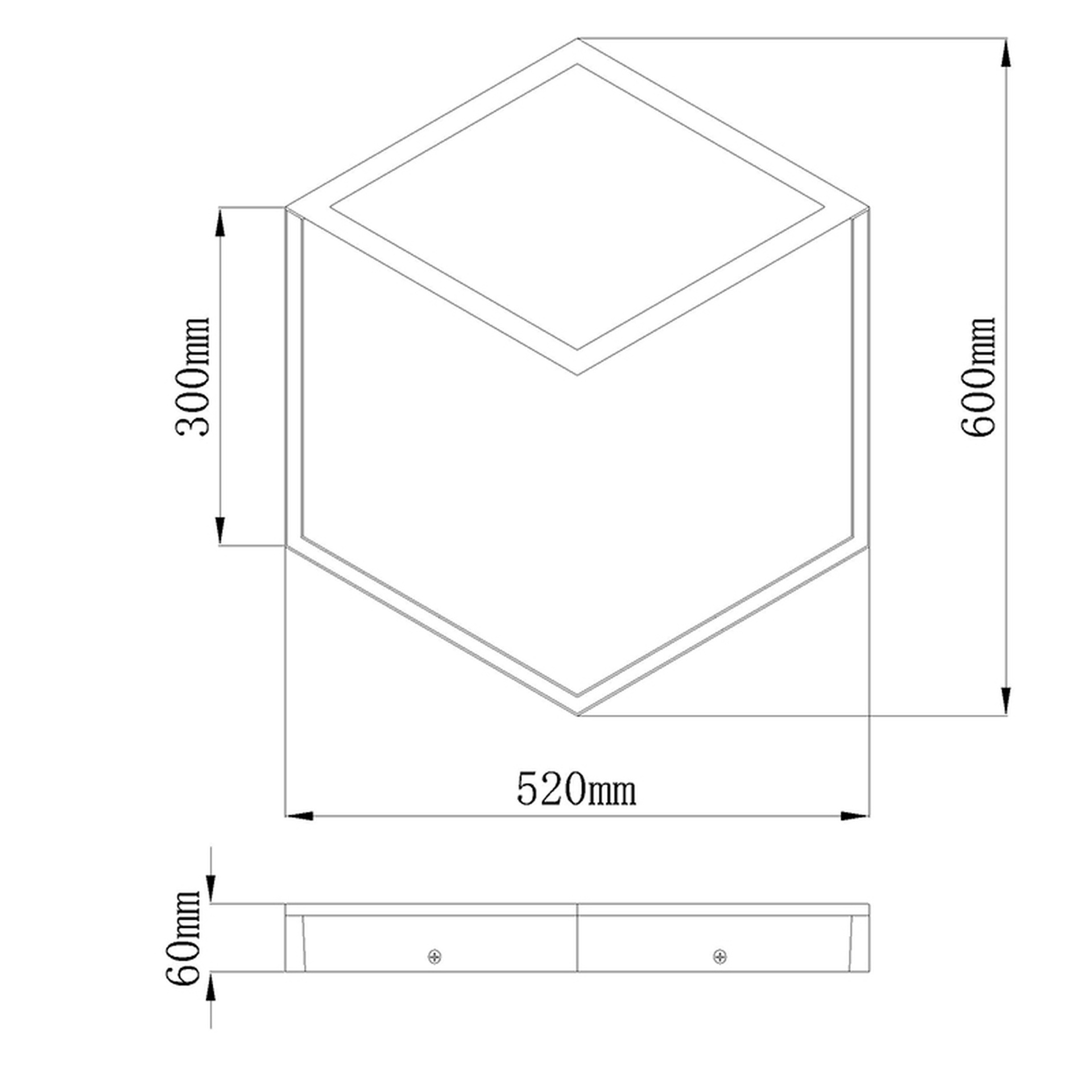 ***OFER/DES*** KUBICK * APPLIQUE/PLAFONIERA LED BIANCO 48W DIM 3000K