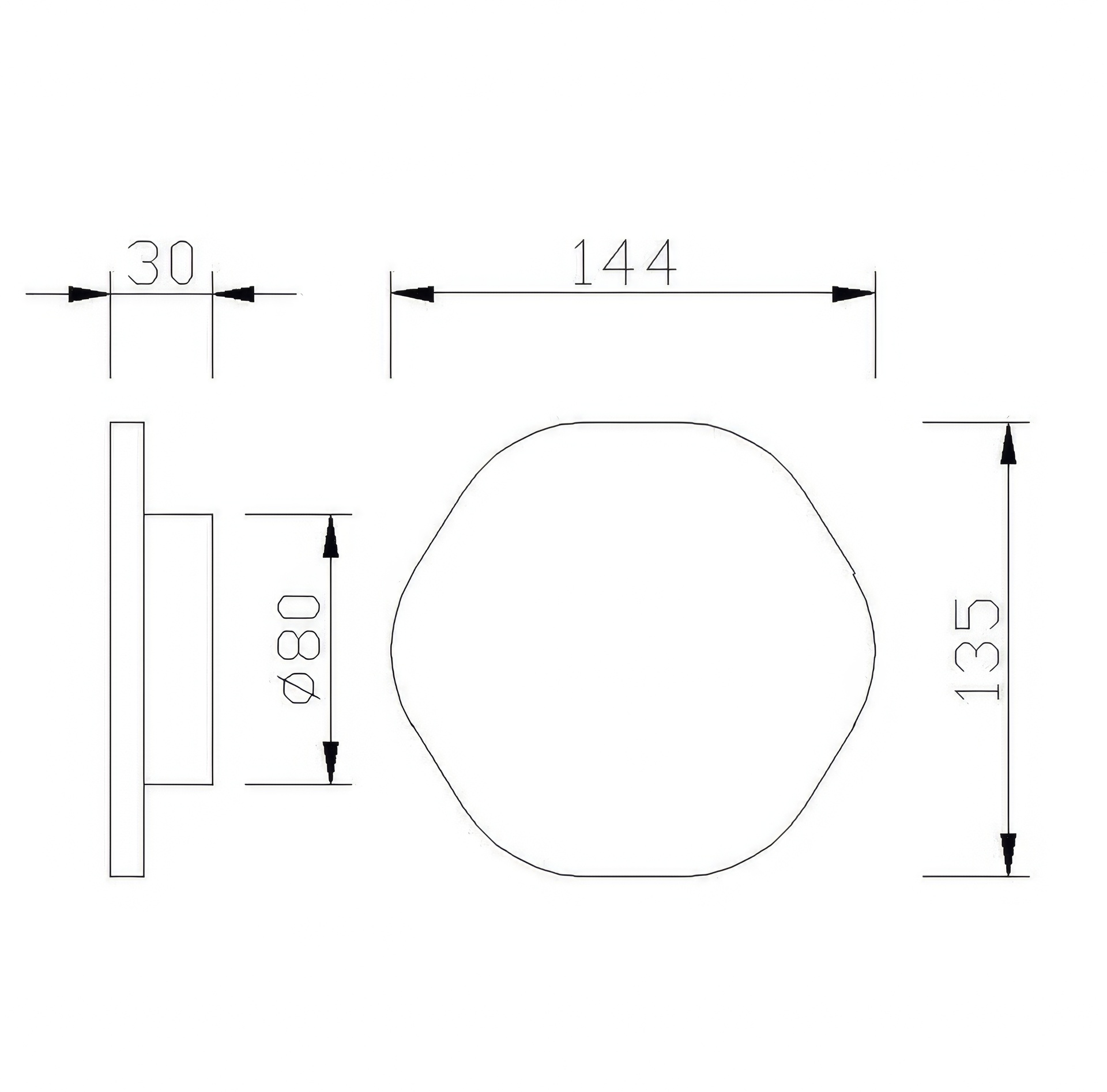 ***OFER/DES*** BORA BORA * LED WALL LAMP HEXAGONAL SILVER - 6W 3000K