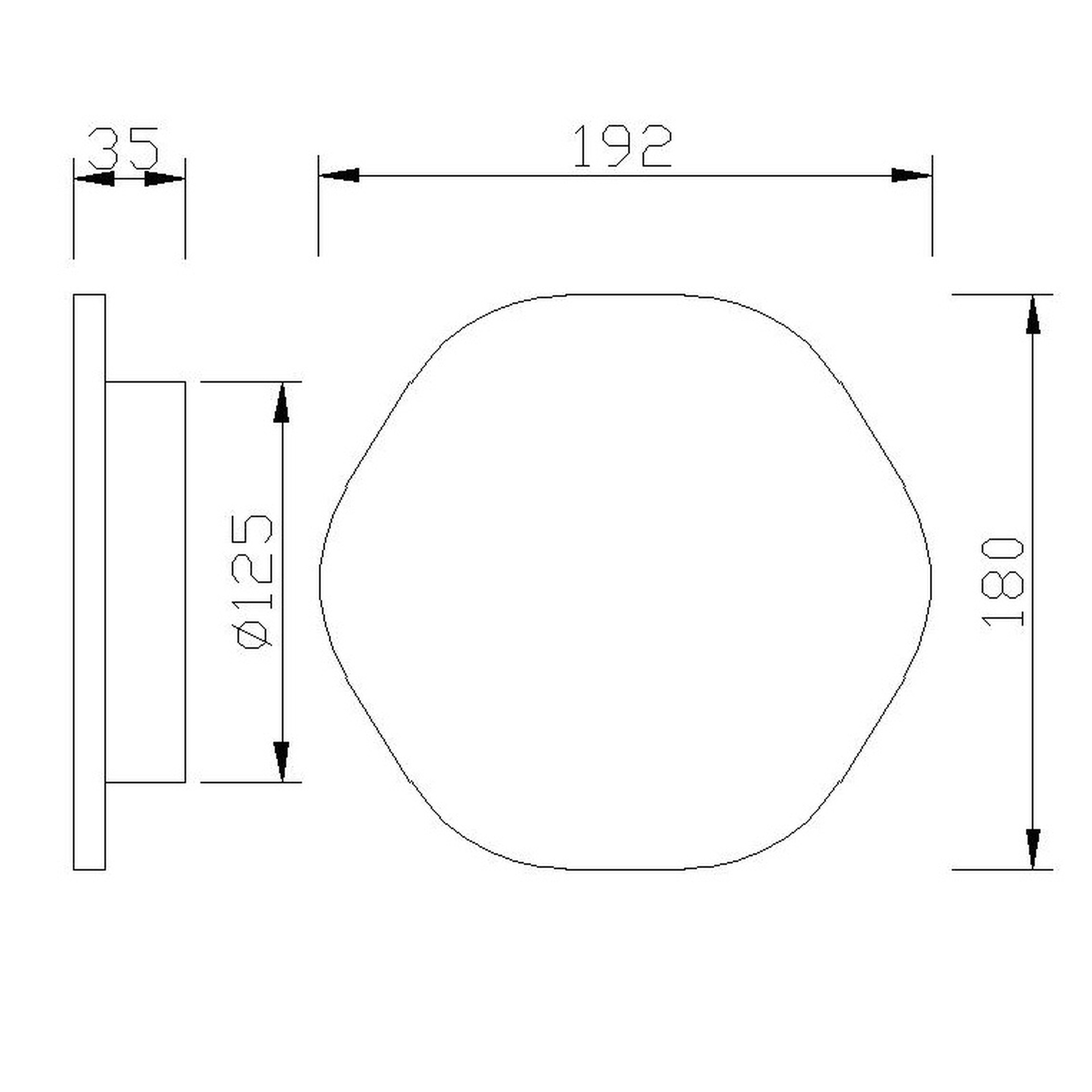 ***OFER/DES** BORA BORA * LED WALL LAMP HEXAGONAL SILVER - 12W  3000K