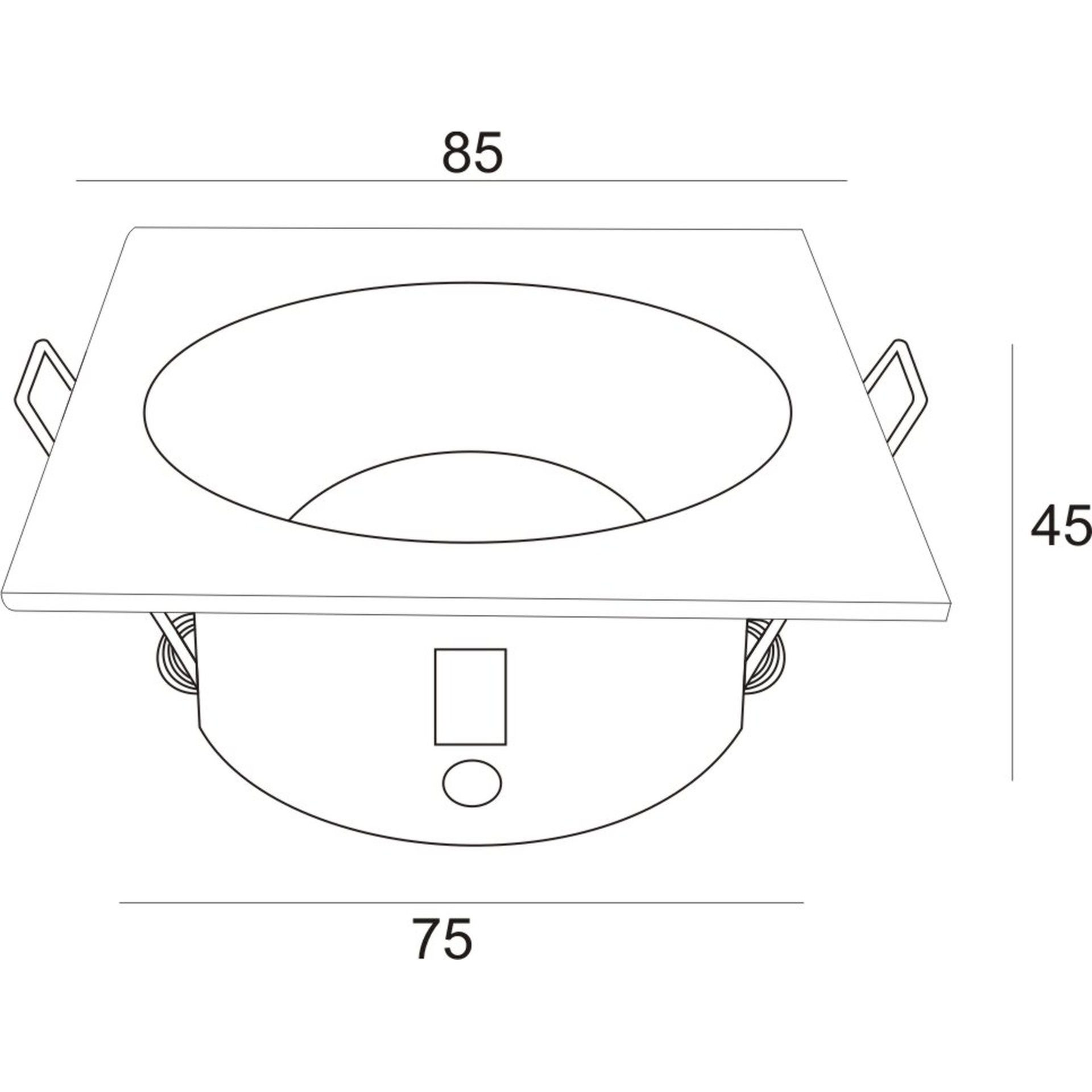 COMFORT IP * RECESSED (SQUARE)  BLACK
