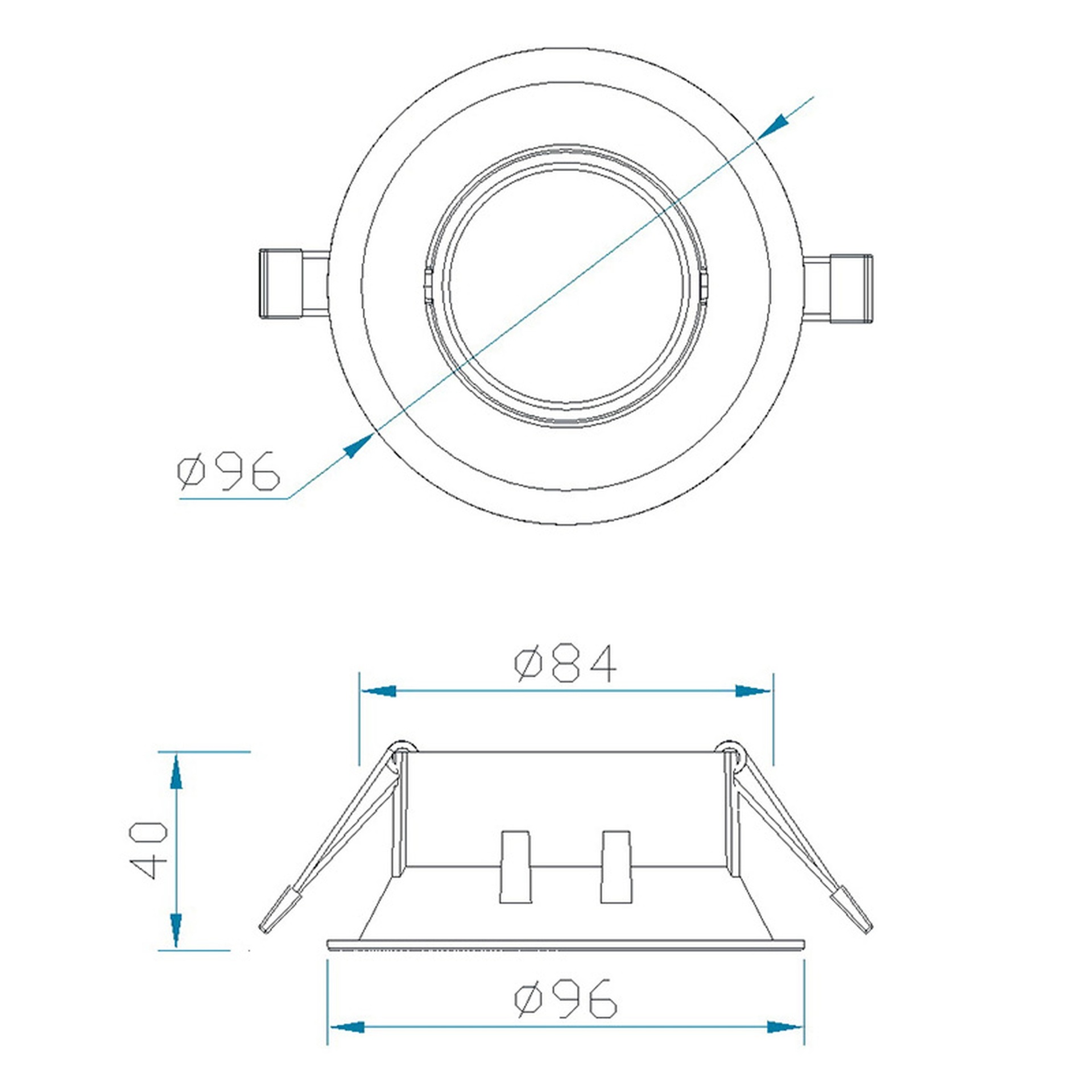 COMFORT GU10 * RECESSED (ROUND)  SILVER