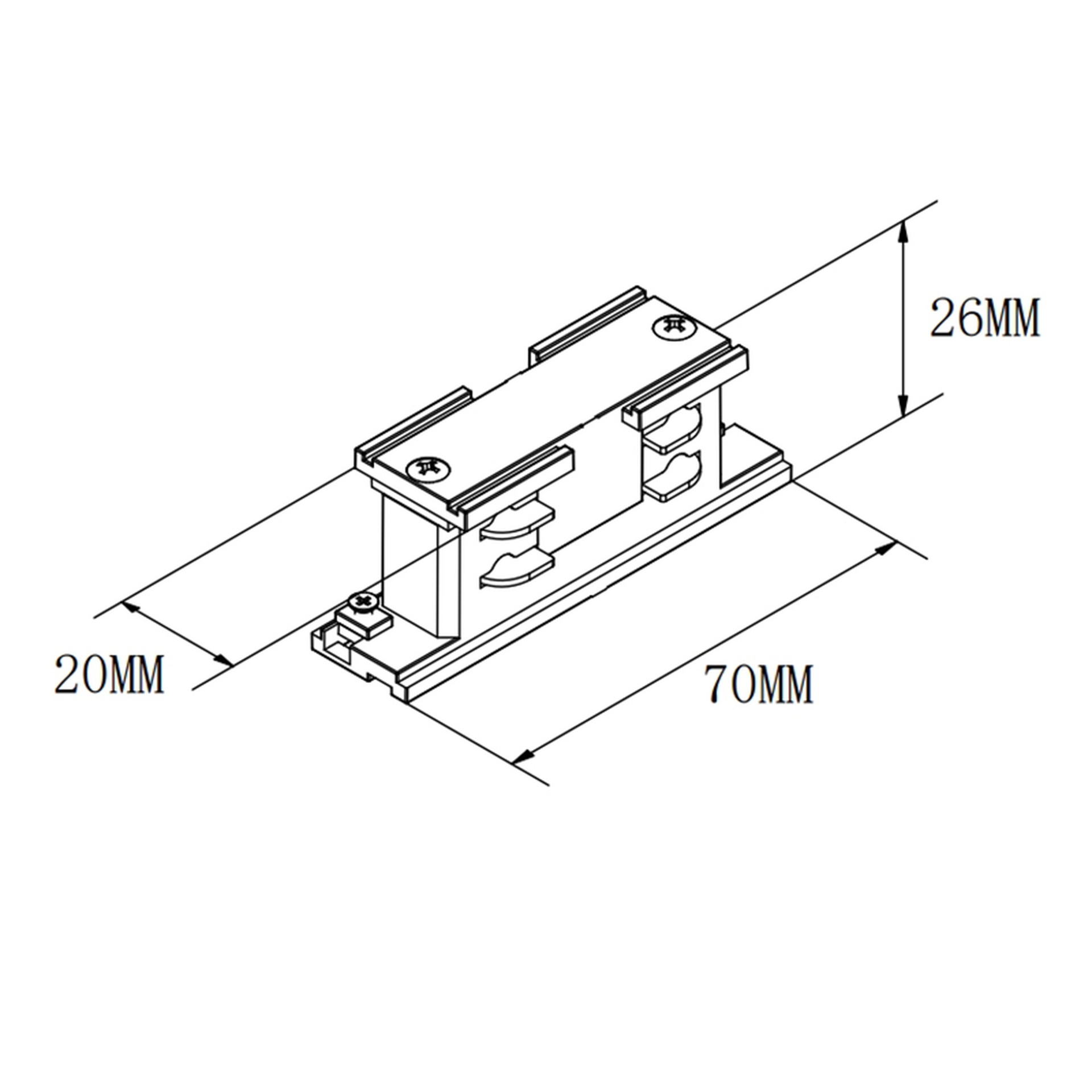 MIDDLE STRAIGHT CONNECTOR WHITE