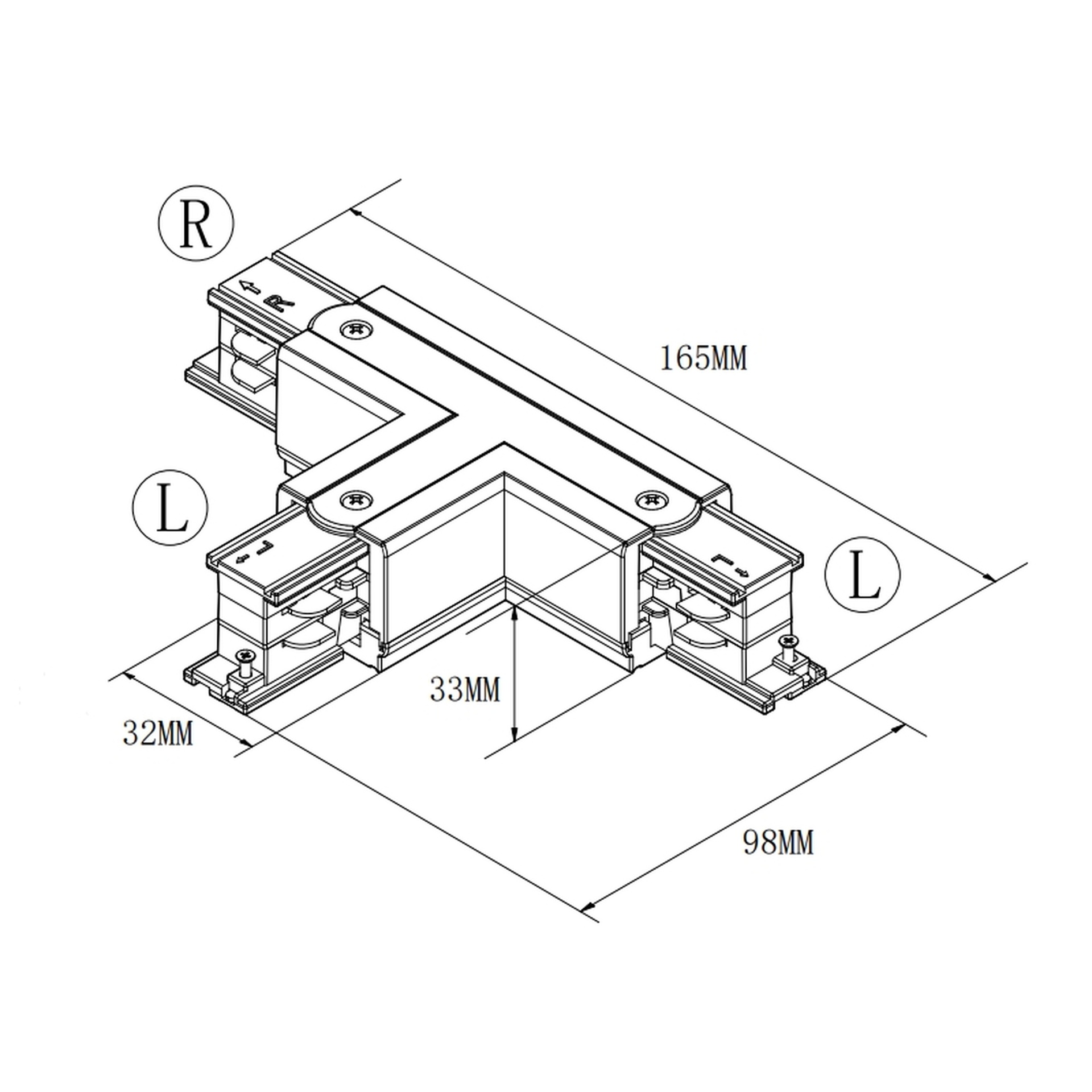 Carriles Trifásicos ECO · Three-circuit 220V · Black