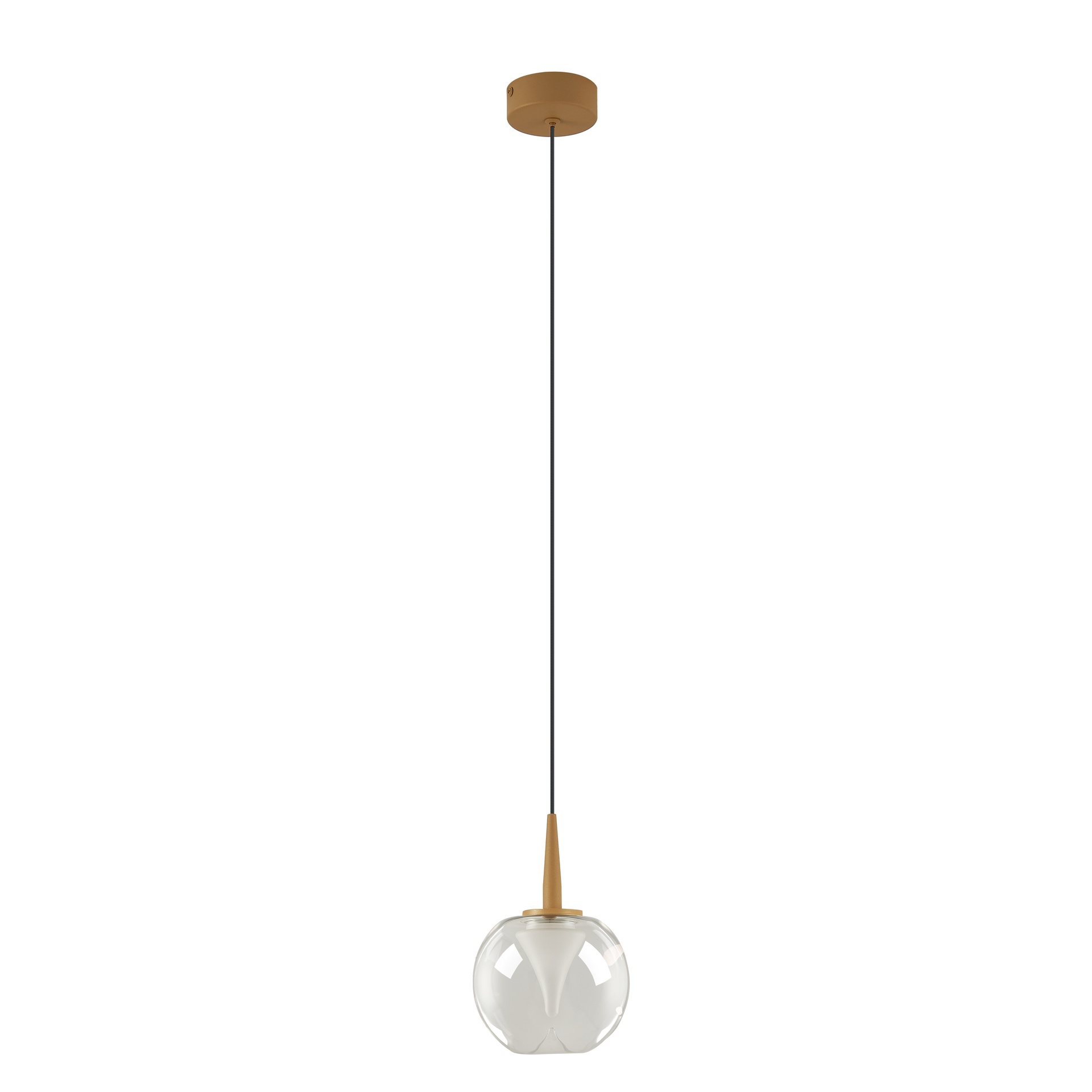 ANDROMEDA * PENDANT 1L - GOLD BASE PLATE - TRANSPARENT GLASS 8941