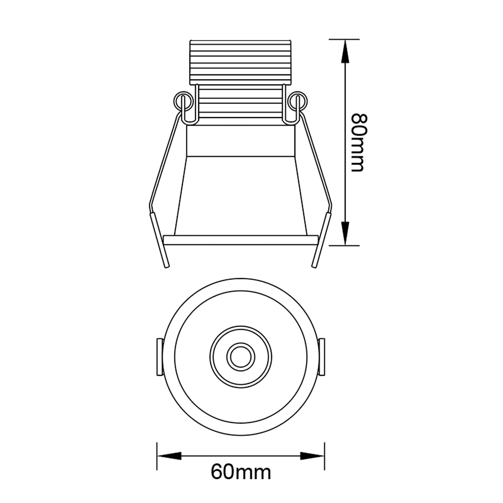 CANE * SPOT RECESSED LED 7W 4000K WHITE