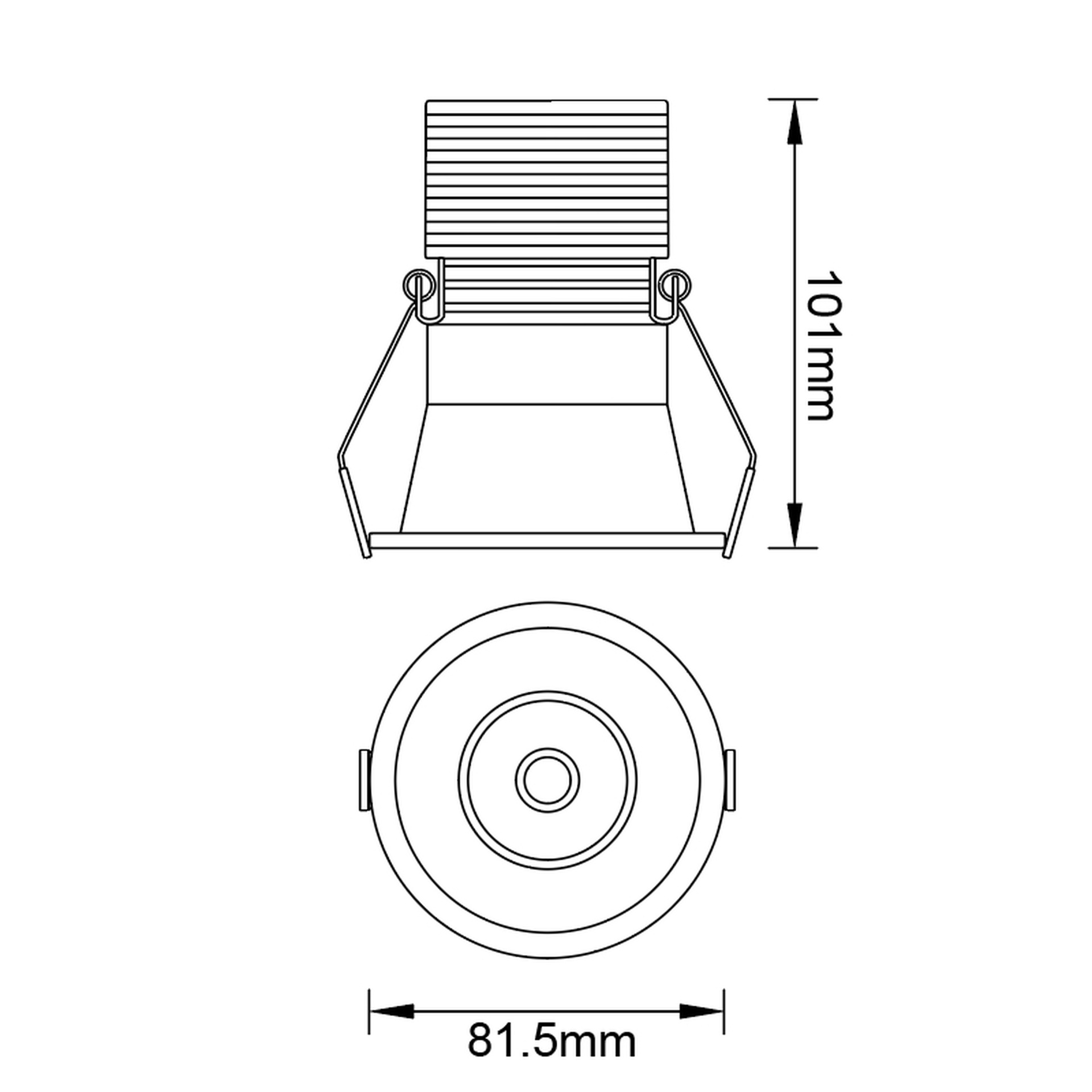 CANE * SPOT RECESSED LED 12W 3000K BLACK