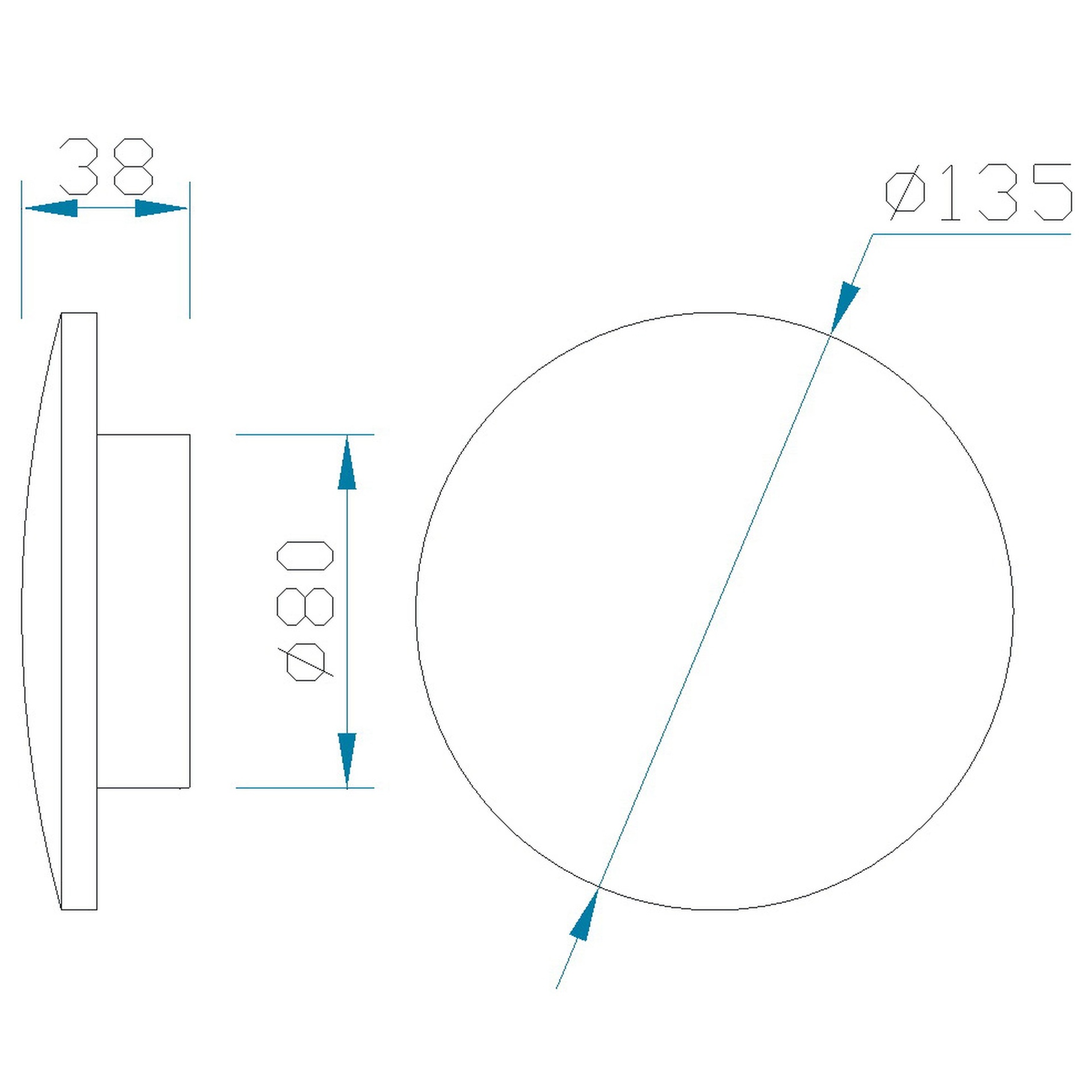 BORA BORA * LED WALL LAMP (ROUND)  WHITE - 6W 3000K