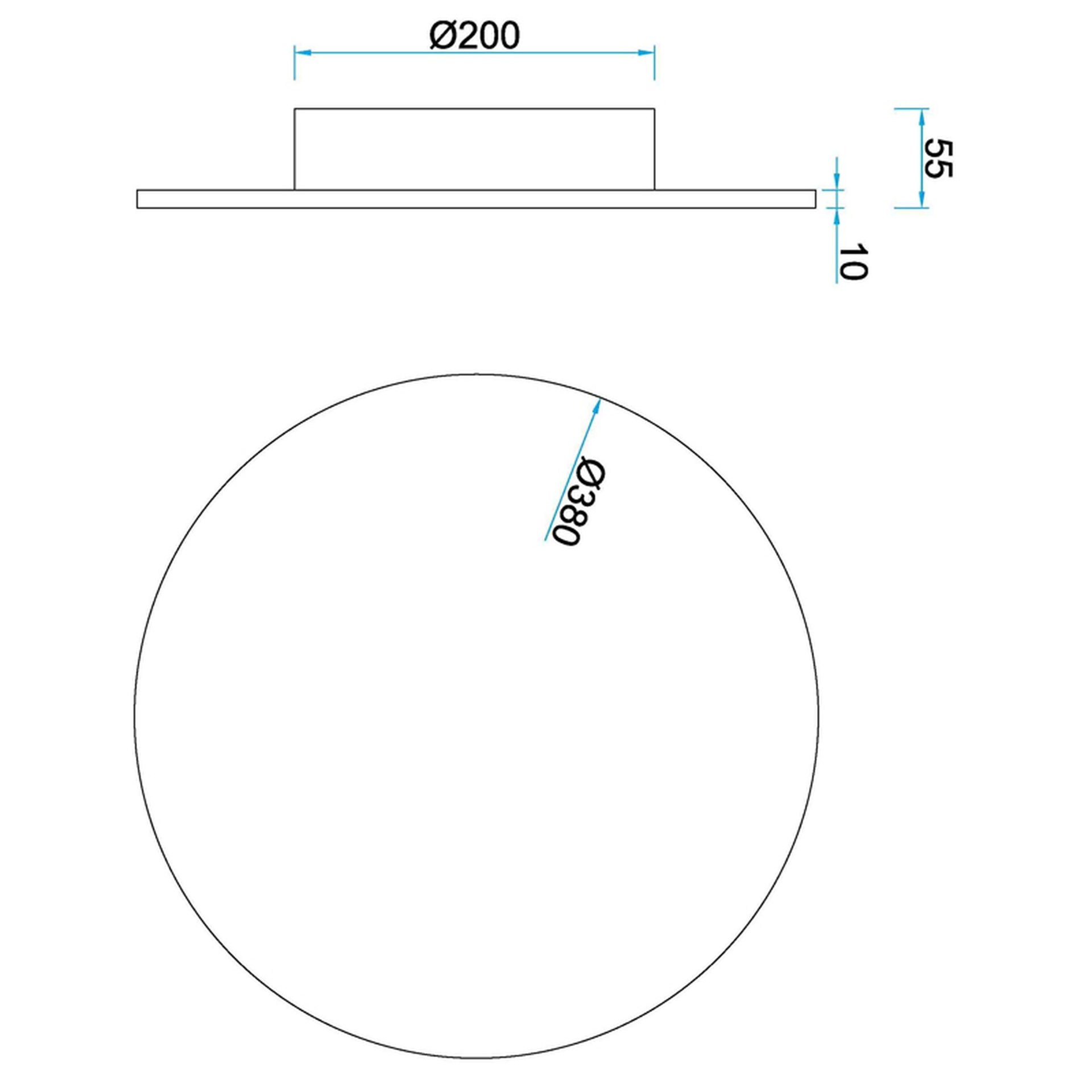 BORA BORA * LED WALL LAMP (ROUND)  BLACK - 30W  2700K