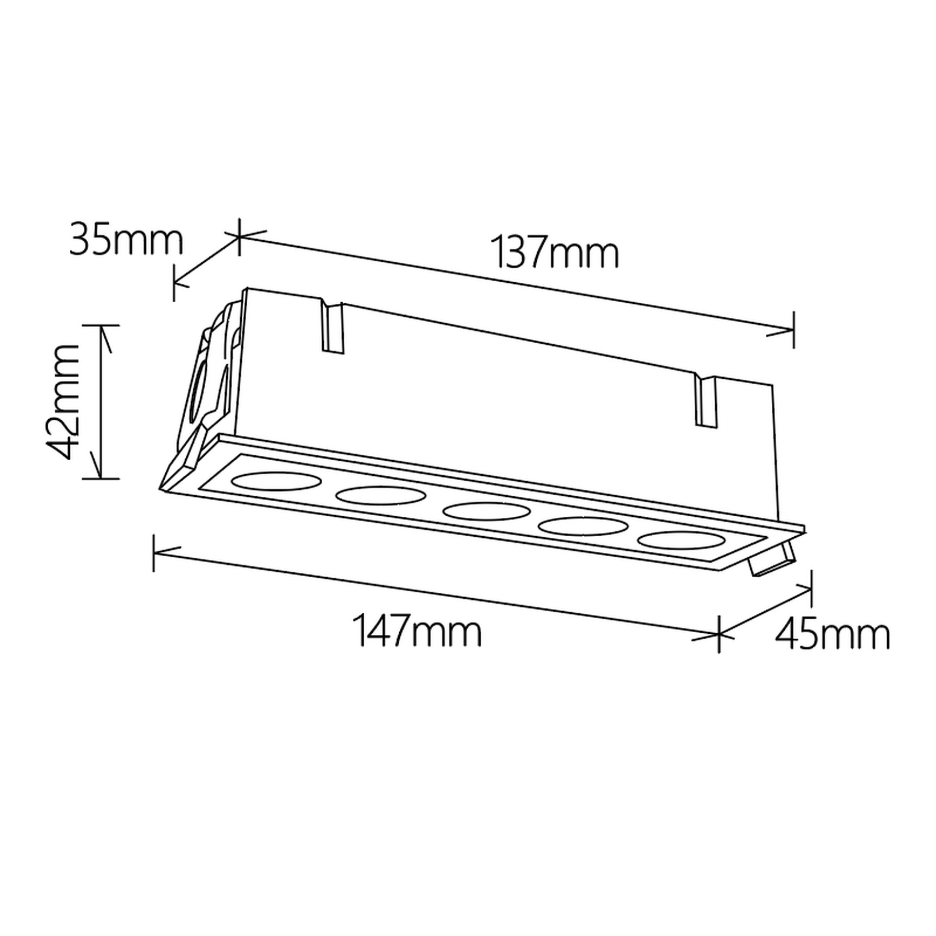 BLAU * RECCESSED SPOT 5L 12W  3000K WHITE