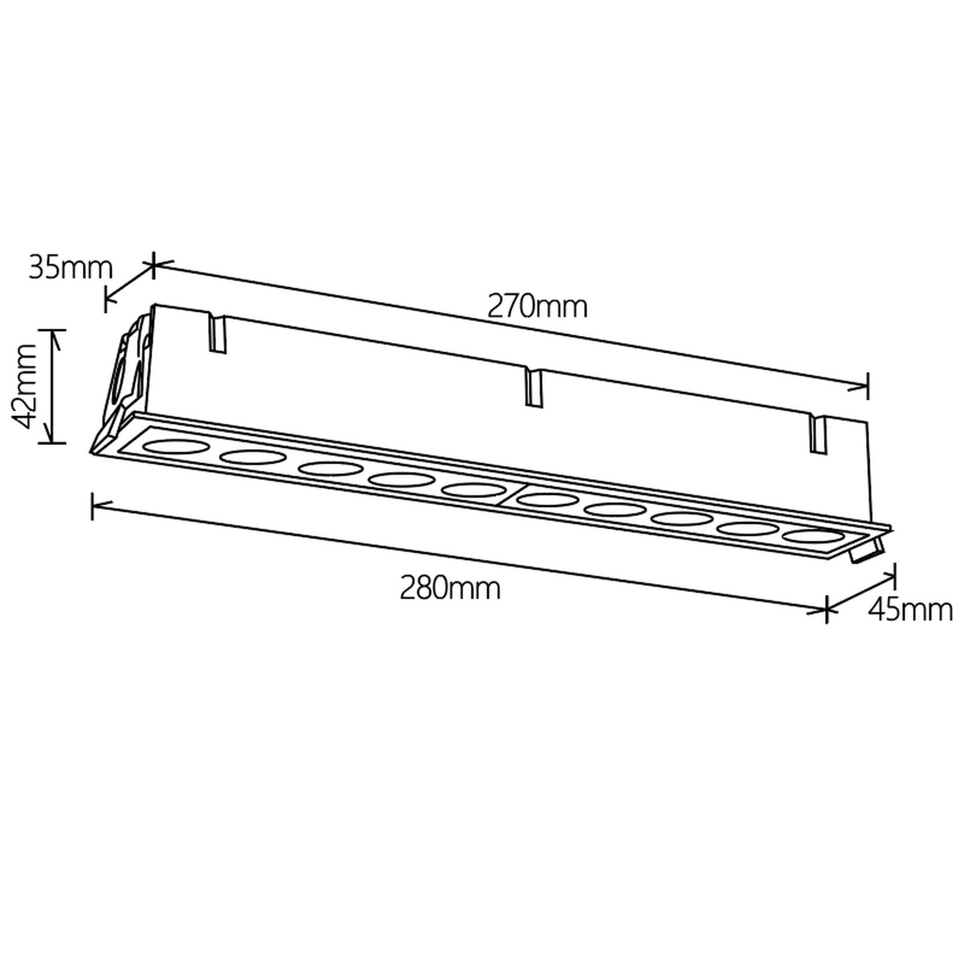 BLAU * FOCO EMPOTRAR 10L 24W  3000K BLANCO