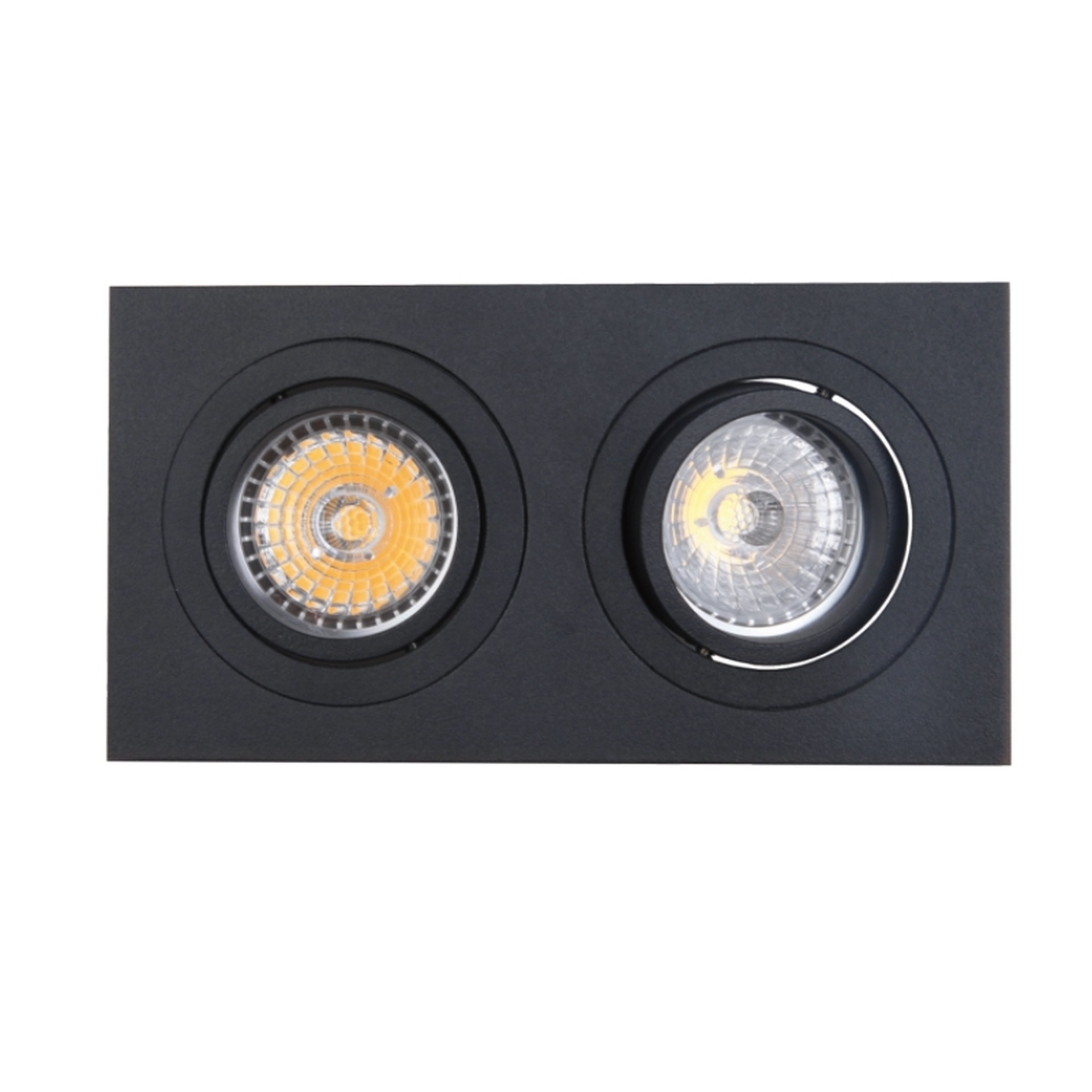 BASICO GU10 * SPOT INCASSO DOPPIO GU10 NERO
