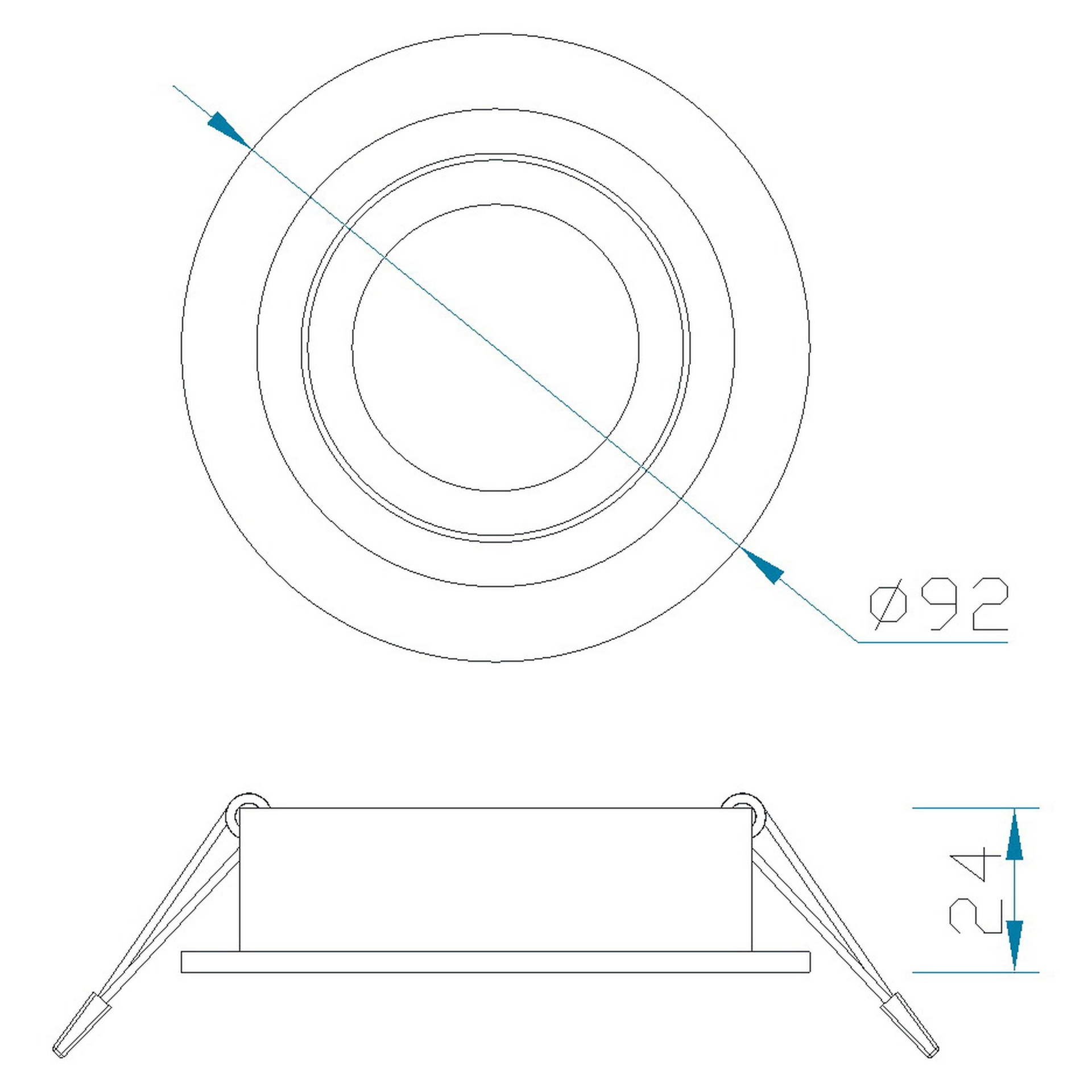 BASICO GU10 * RECESSED (ROUND)  SATIN NICKEL