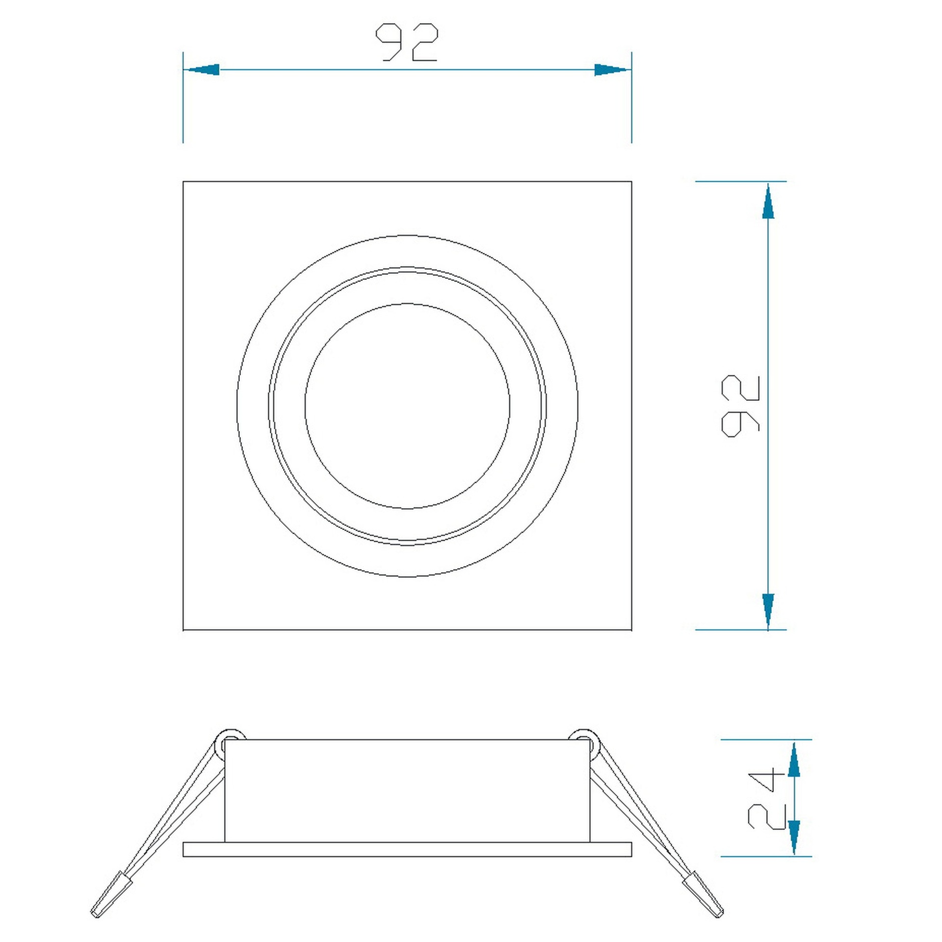 Basico GU10 · Luminaires encastrés · Aluminium