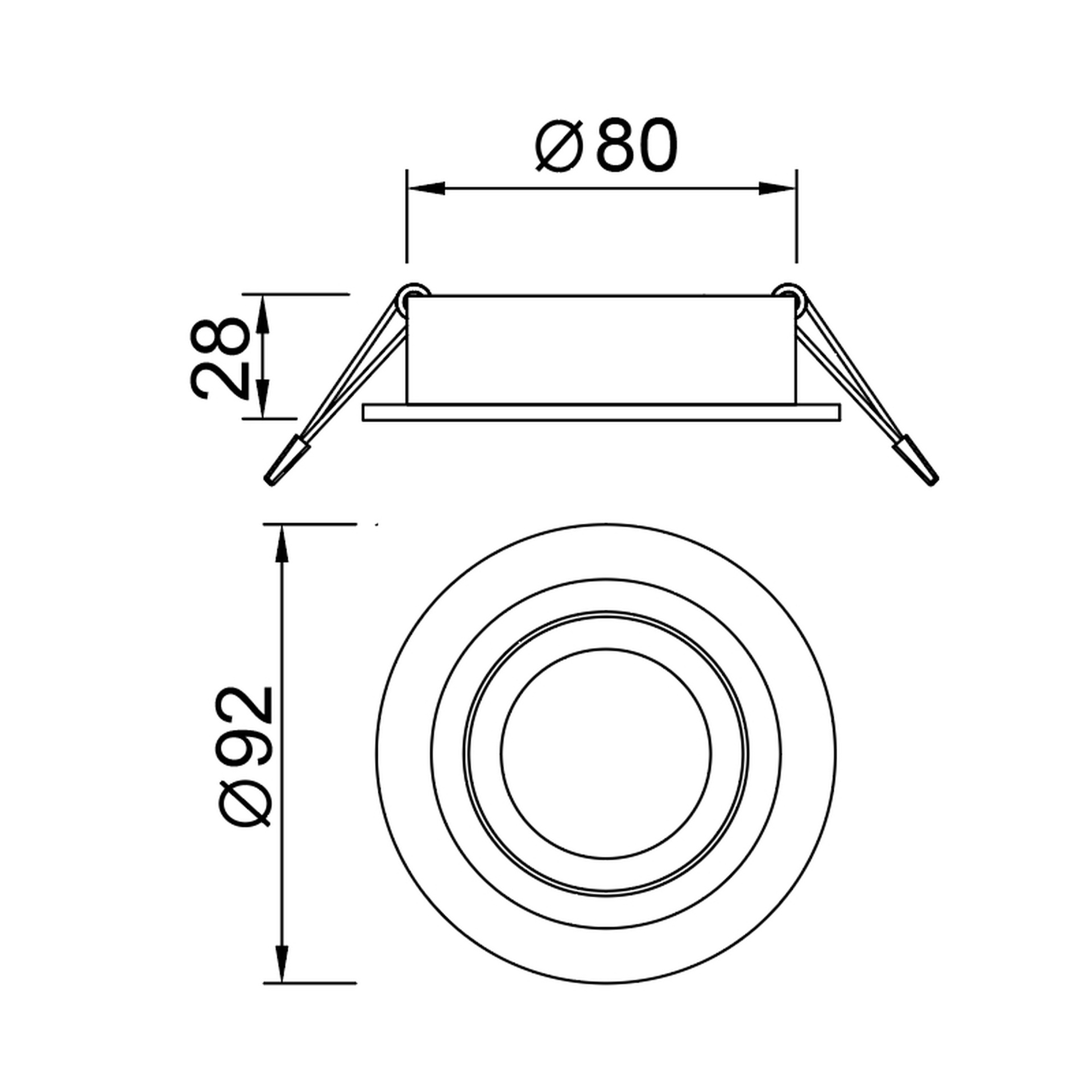 BASICO GU10 * RECESSED (ROUND)  BLACK