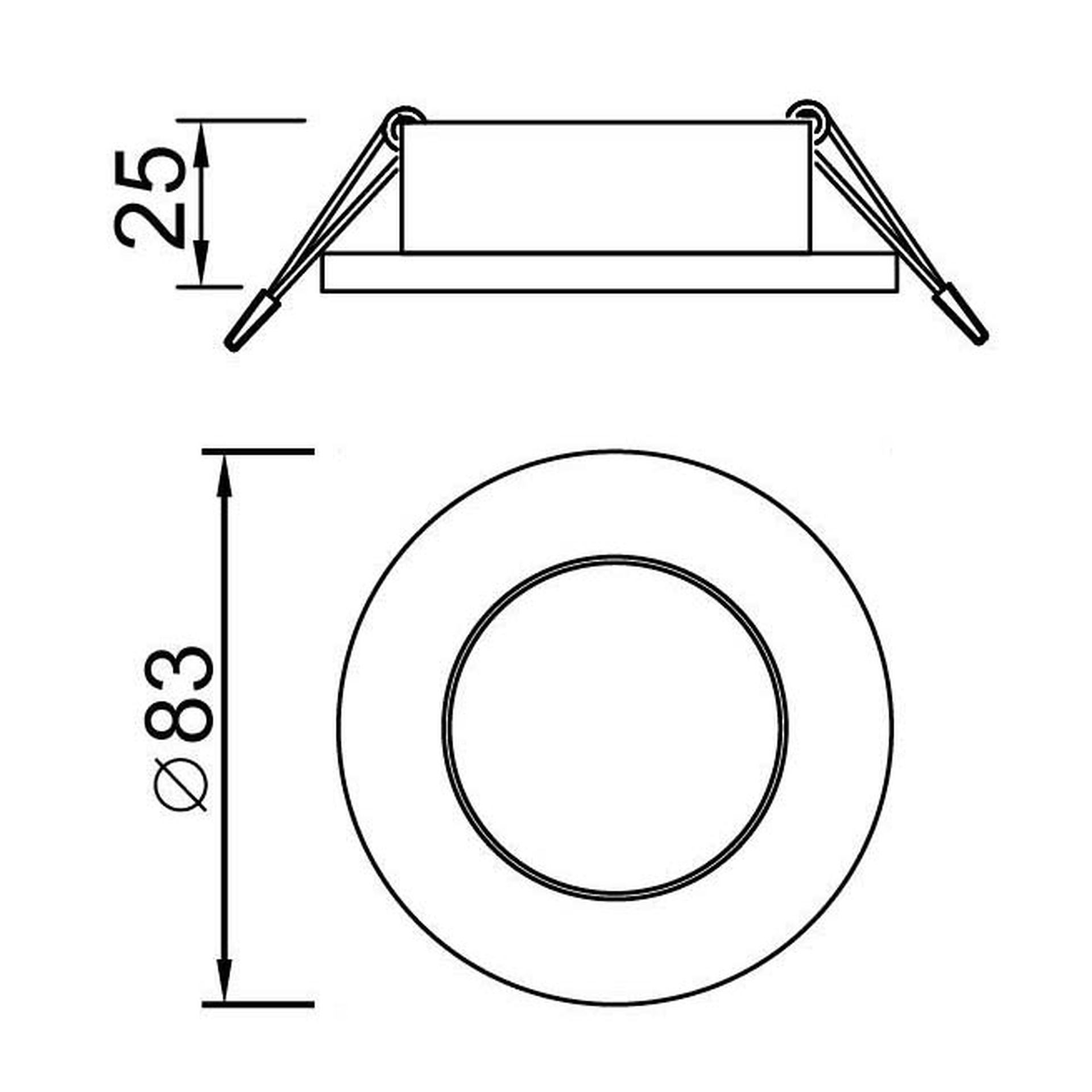 ATLANTIS GU10  IP54 * RECESSED (ROUND)  MATT WHITE