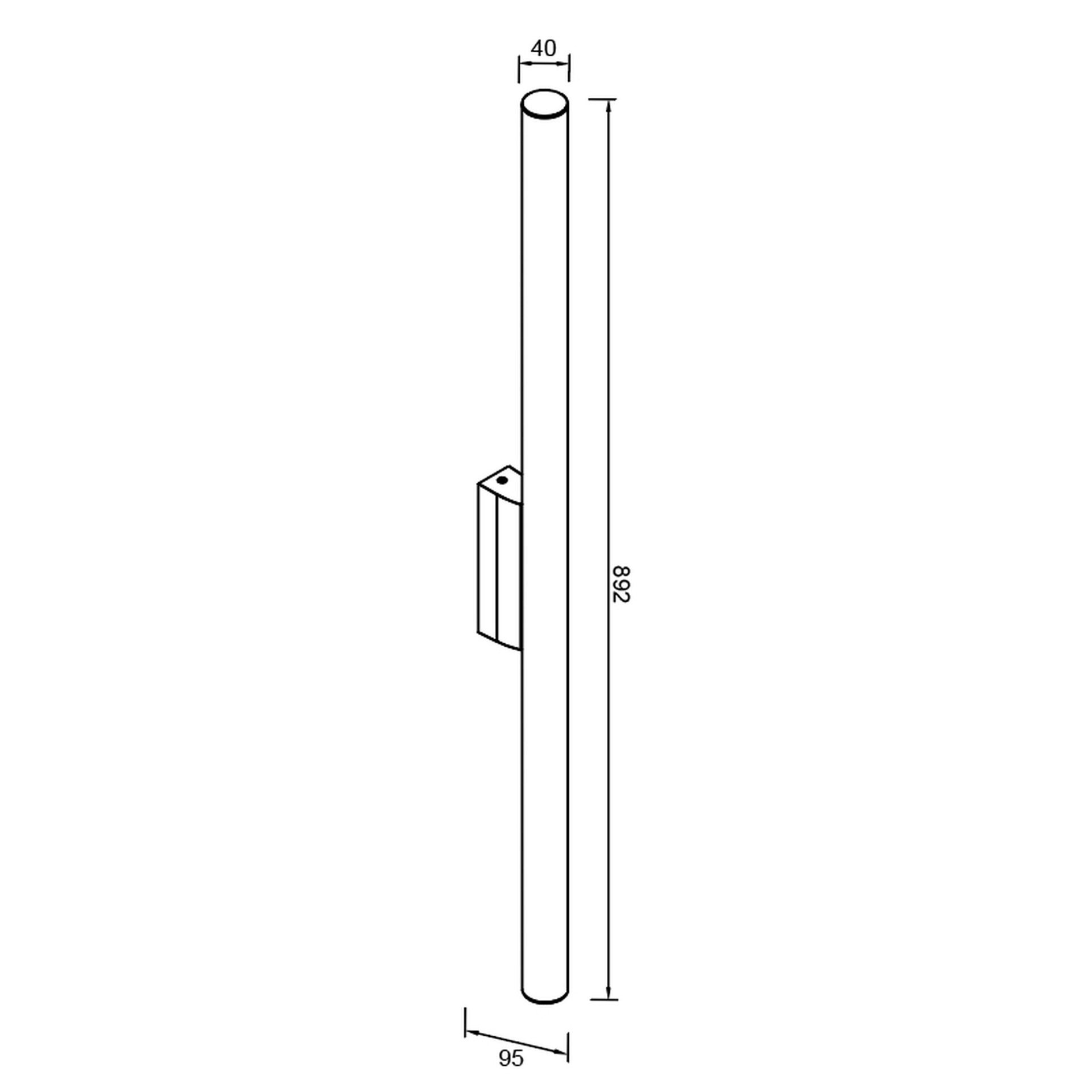 ANTIGA * WALL LIGHT LED IP44 4000K 18W BLACK