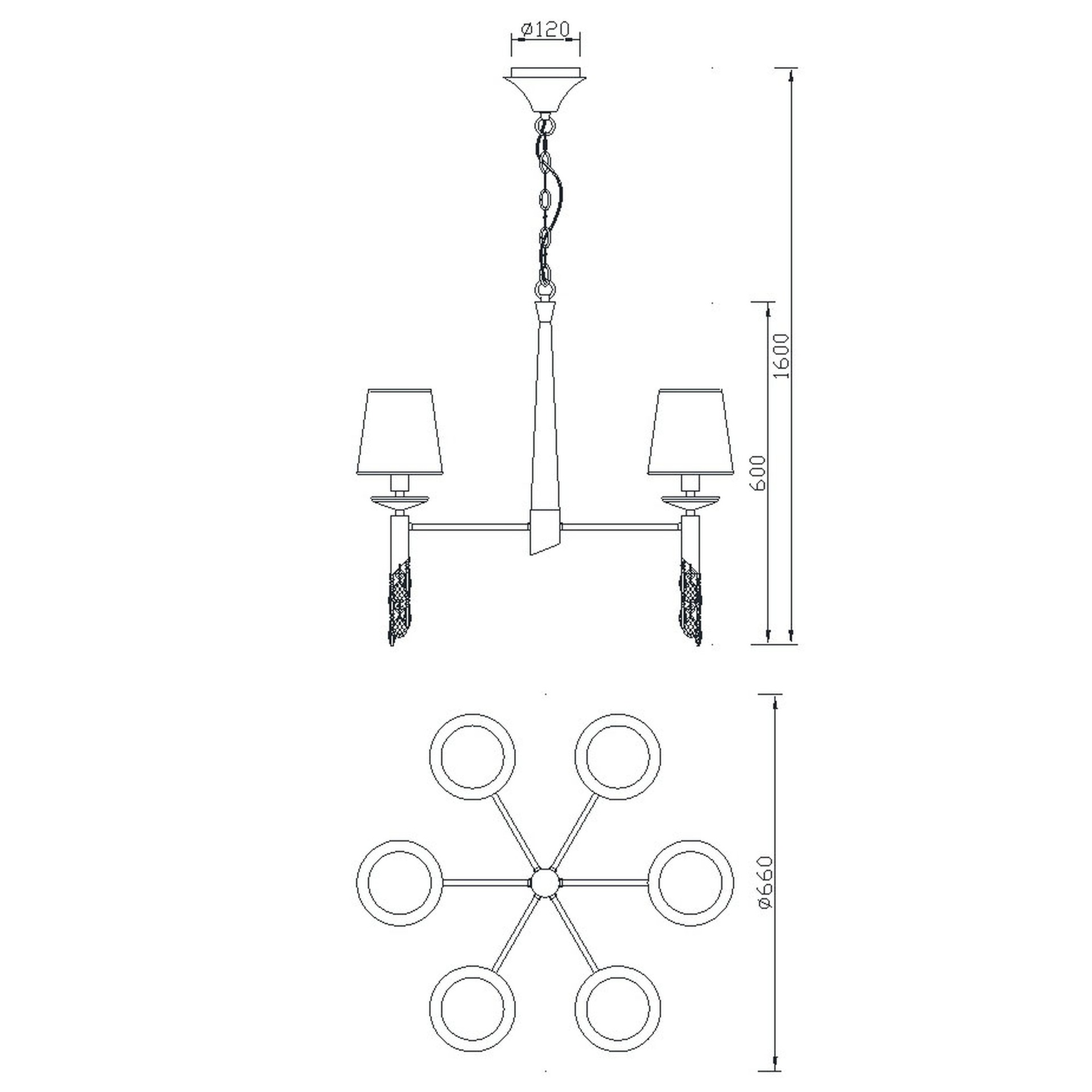 ***OFER/DES***  TIFFANY*CR* PENDANT 6+6L