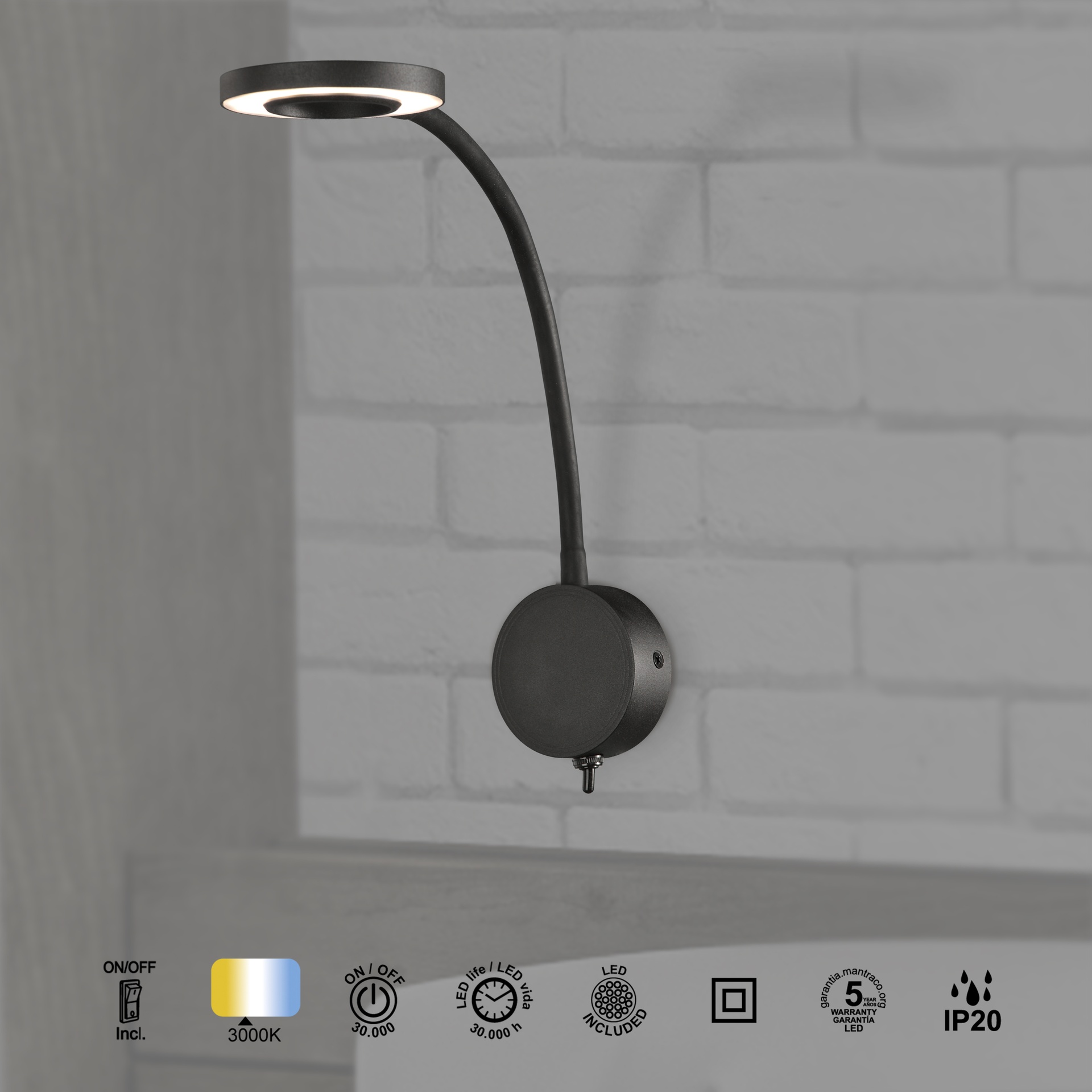 Boavista · Luminarias de pared · Negro Mate