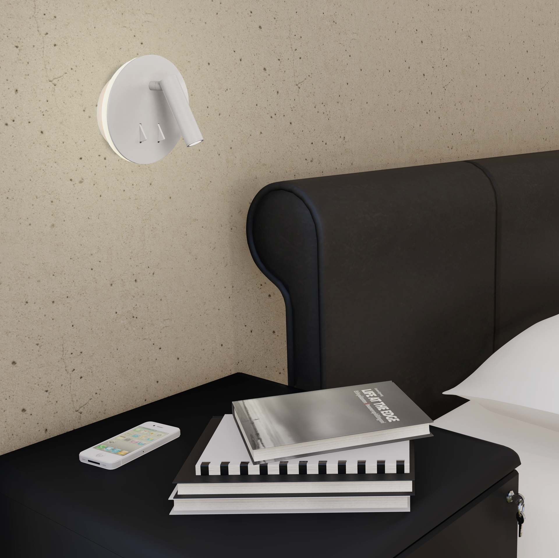 CAYMAN R* WHITE LED READING/WALL LAMP  3W+6W 3000K