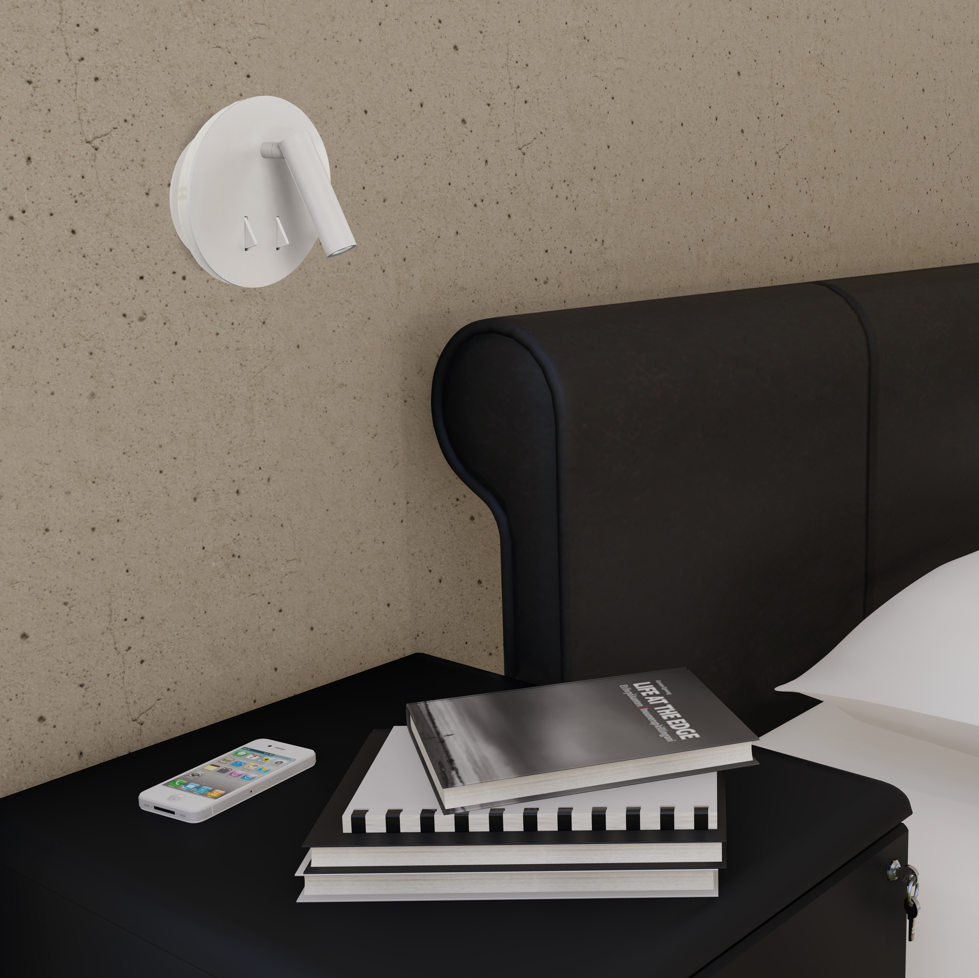 CAYMAN R* WHITE LED READING/WALL LAMP  3W+6W 3000K