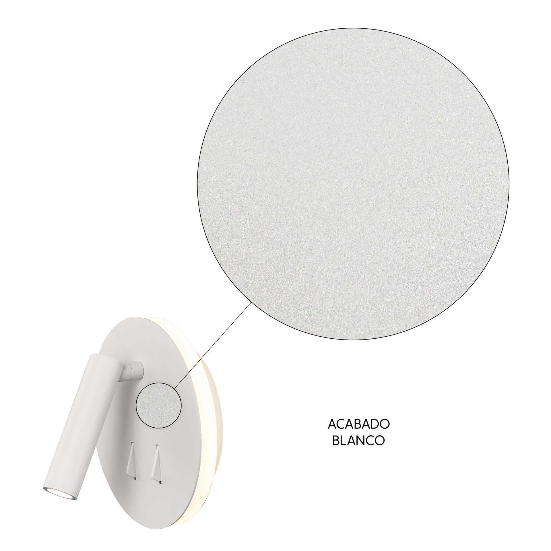 CAYMAN R* WHITE LED READING/WALL LAMP  3W+6W 3000K