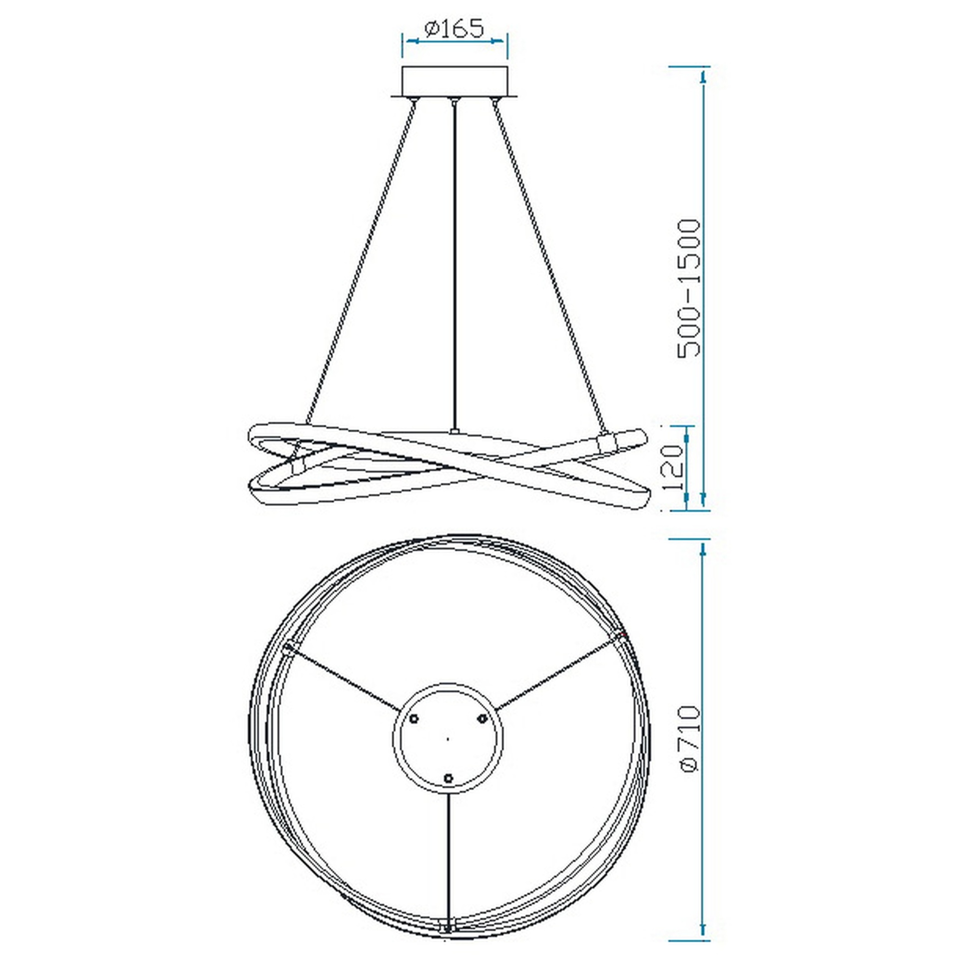 ***DES*** INFINITY WHITE DIM * LARGE PENDANT. 75 CM - DIMMABLE - 4000K