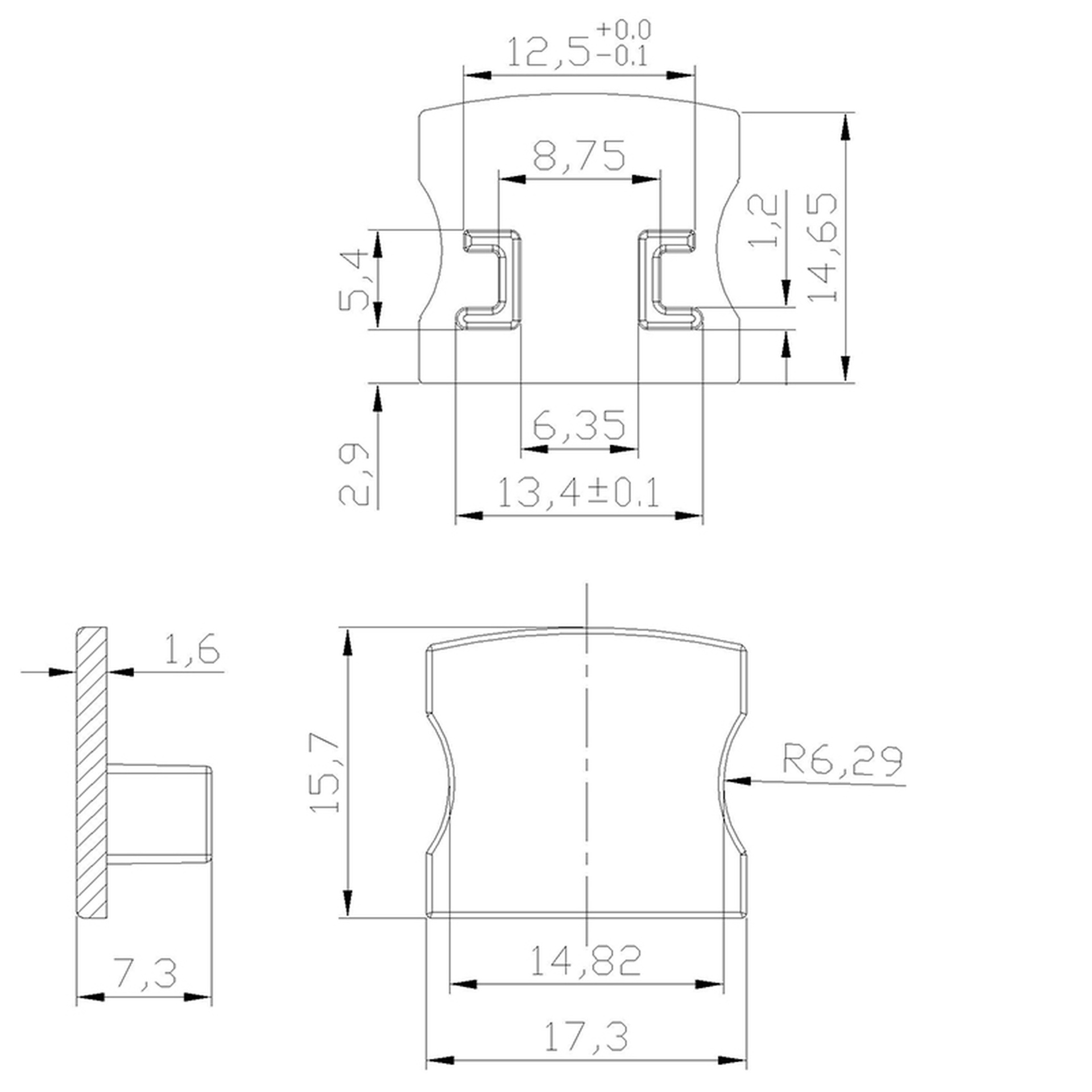ALMINIMUM PROFILE - 2000*17.1*15,3mm