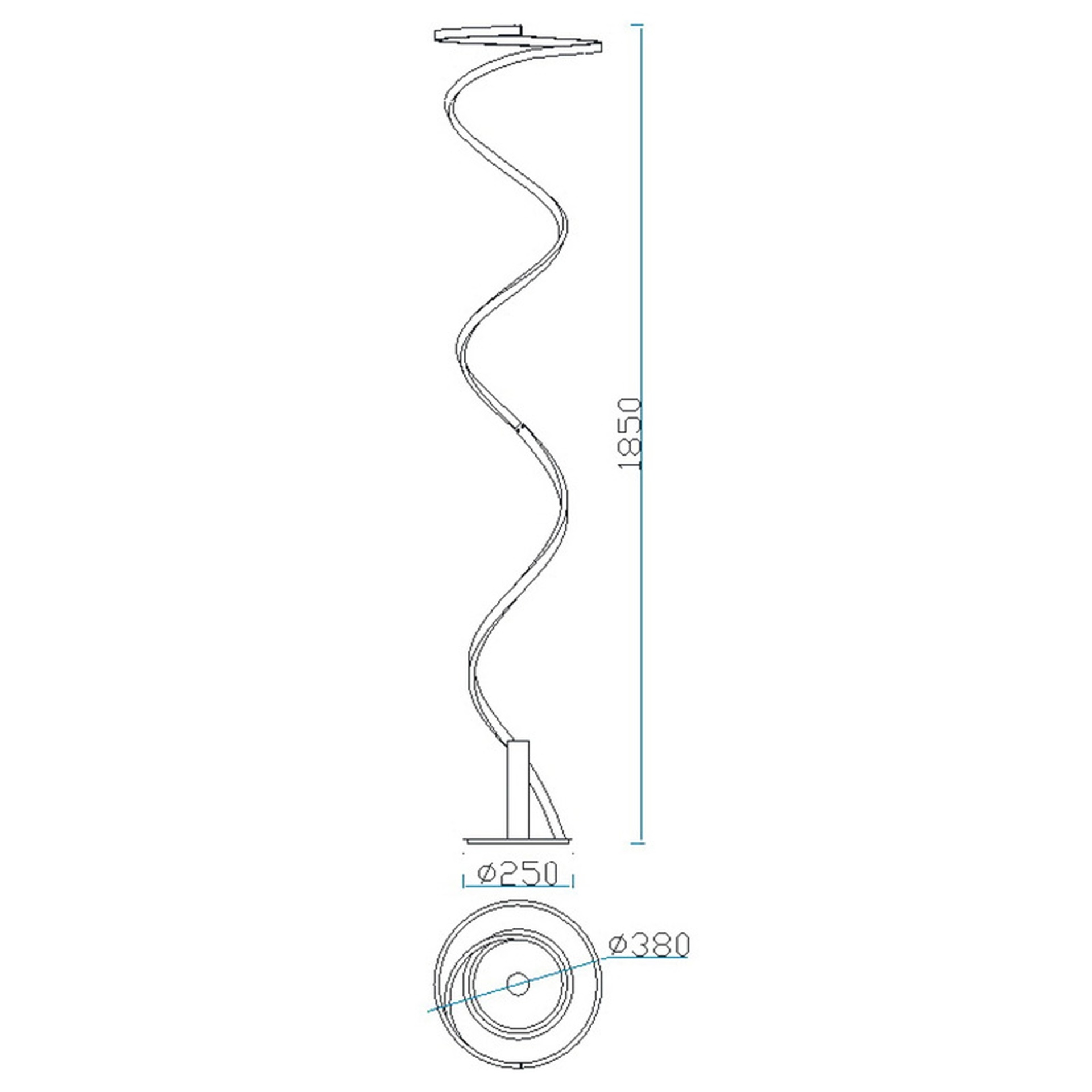 ***OFER/DES***  HELIX * PIANTANA LED 42W - 4000K - BIANCO/CROMO