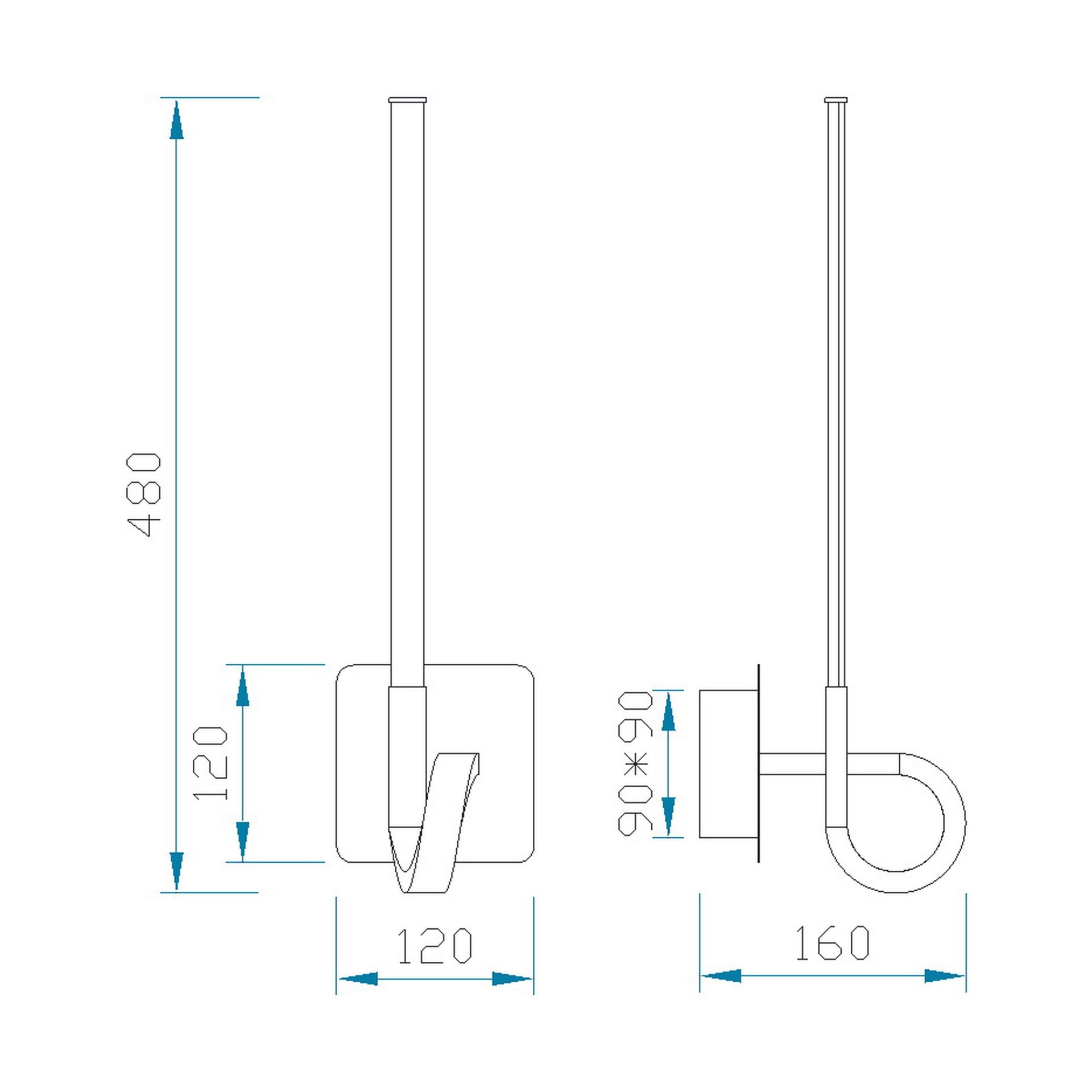 ***DES*** CINTO * LED WALL LAMP 6W - 3000K - CHROME (SMALL) 