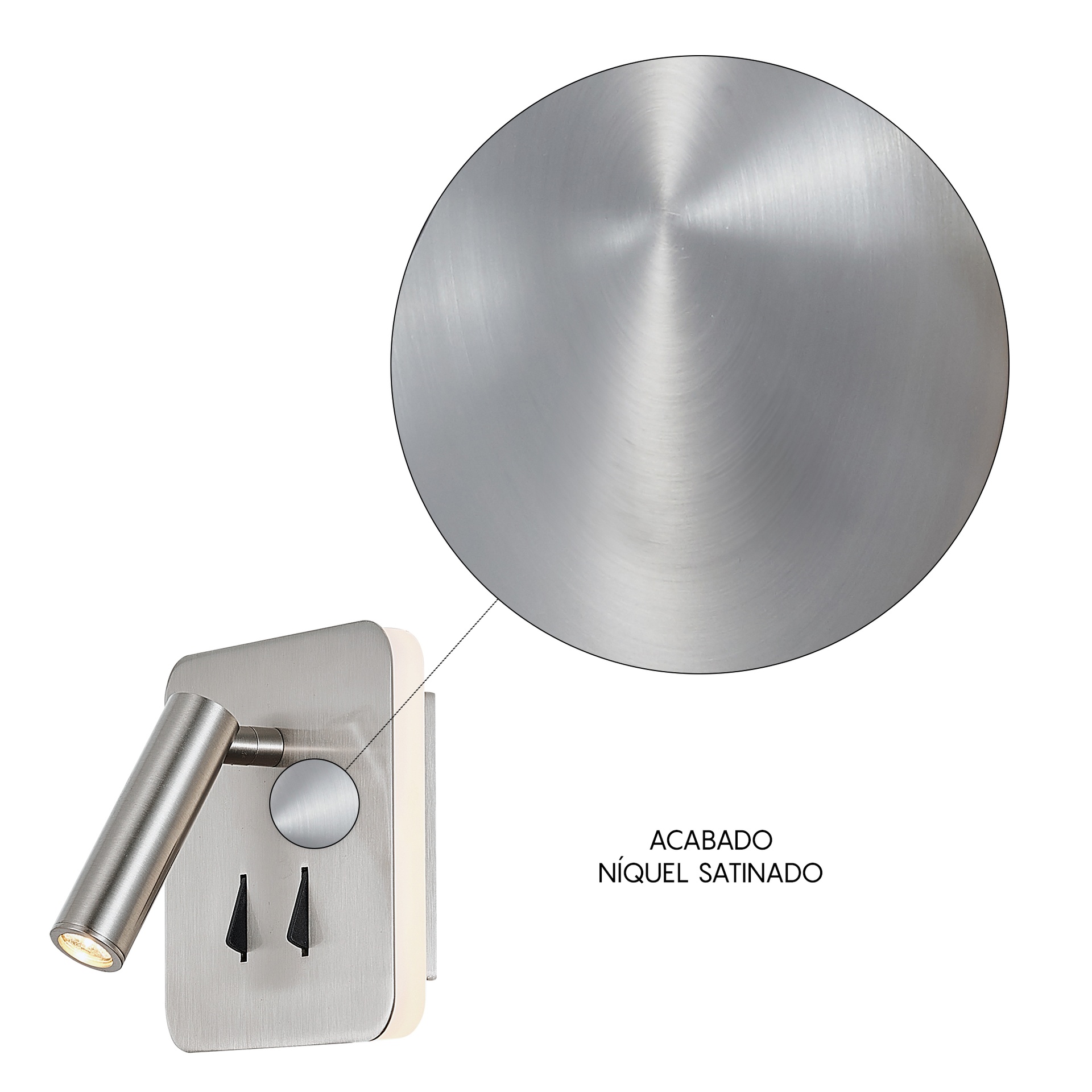 Cayman · Wall lights · Satin nickel
