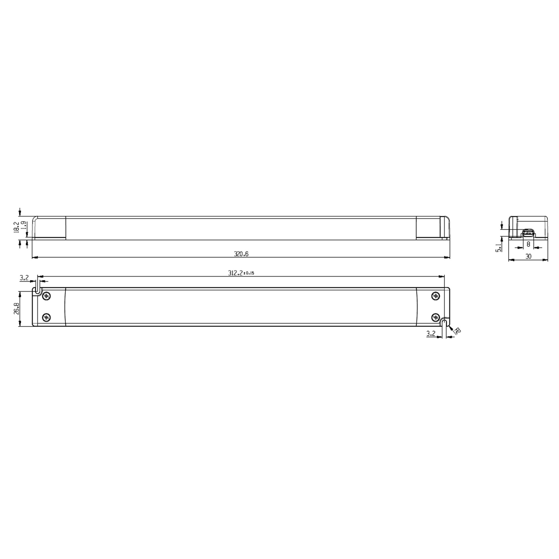DRIVER CONSTANT TENSIONIP20 48VDC 100W (SL100-48VF-1) 