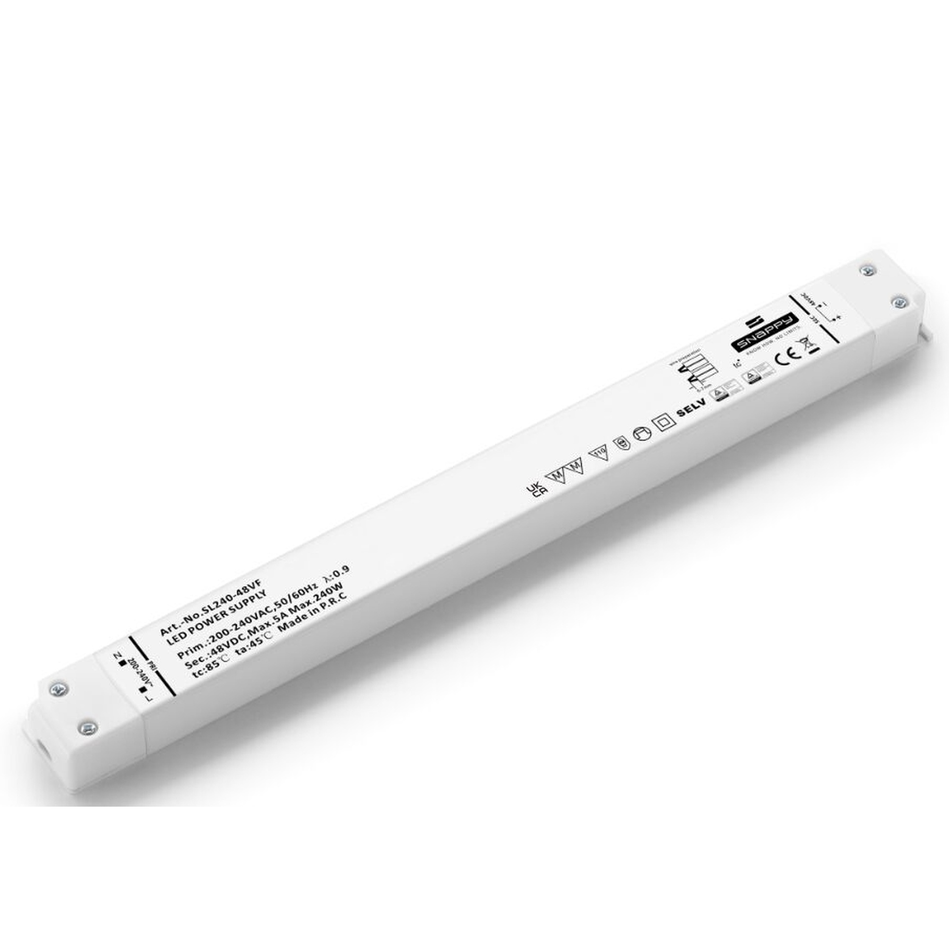 DRIVER TENSIONE COSTANTE IP20 48VDC 240W (SL240-48VF)