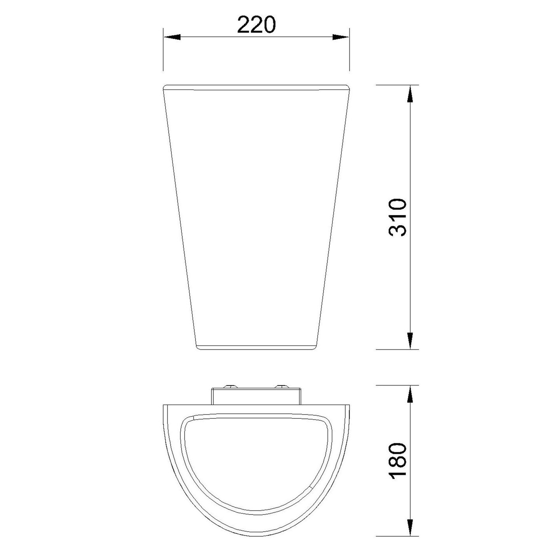 TEJA * APPLIQUE ESTERNO 1L*E27 BIANCO