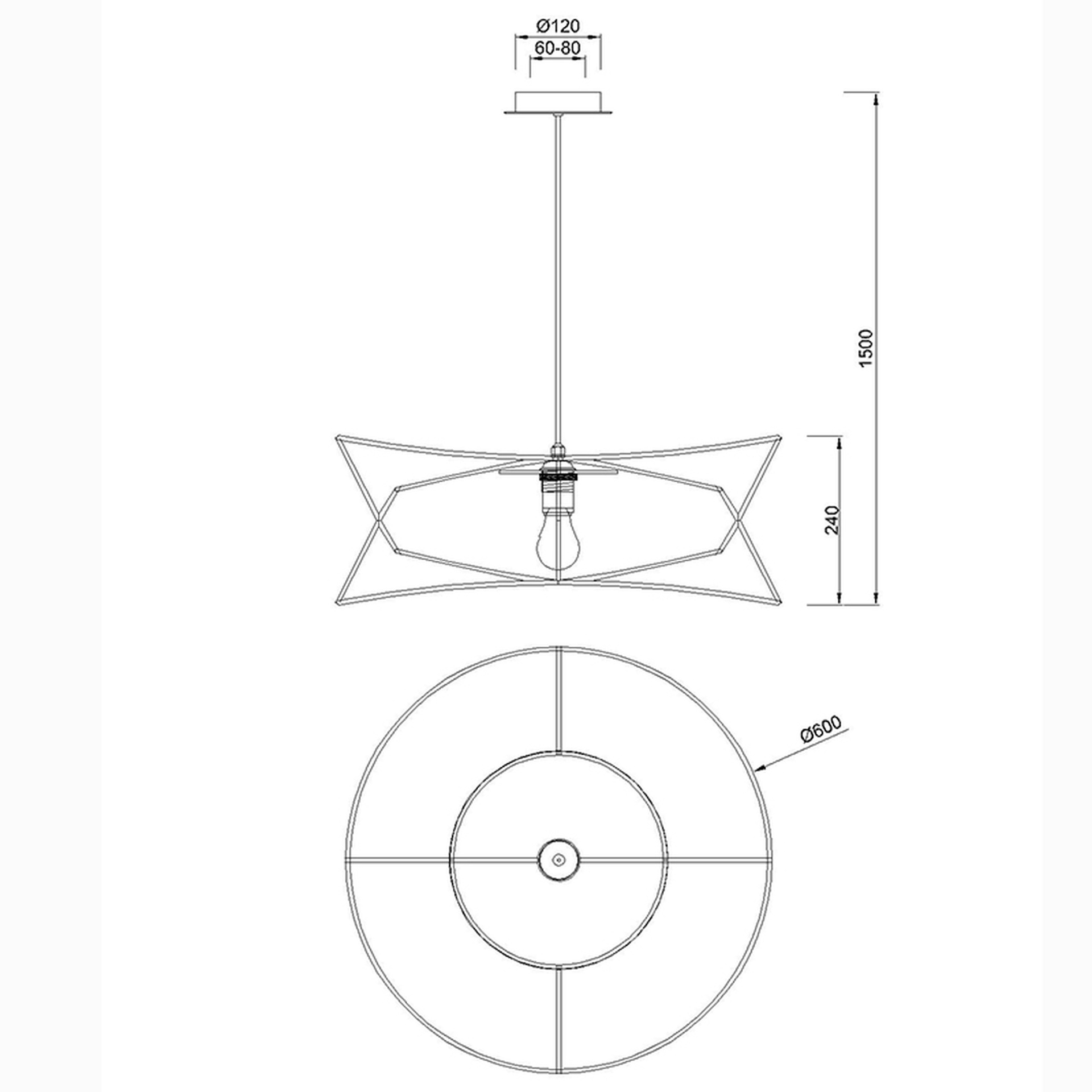 POLINESIA * PENDANT 60 CM DIAMETER - IP44