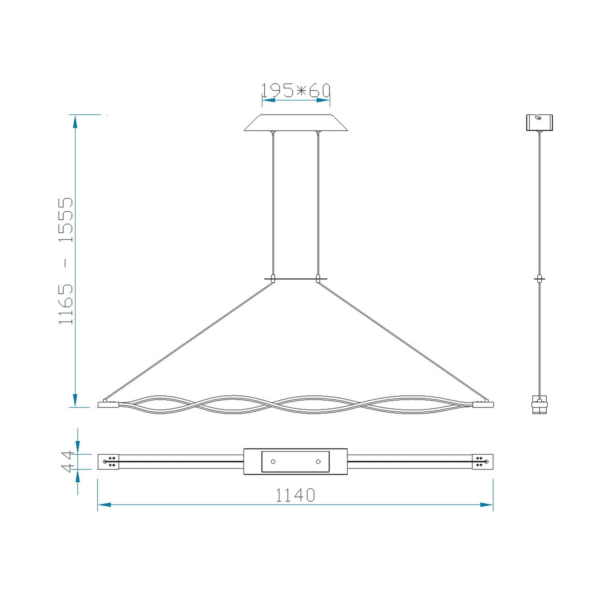 ***OFER/DES***  SAHARA * PENDANT 36W 3000K (30-150 CM) 