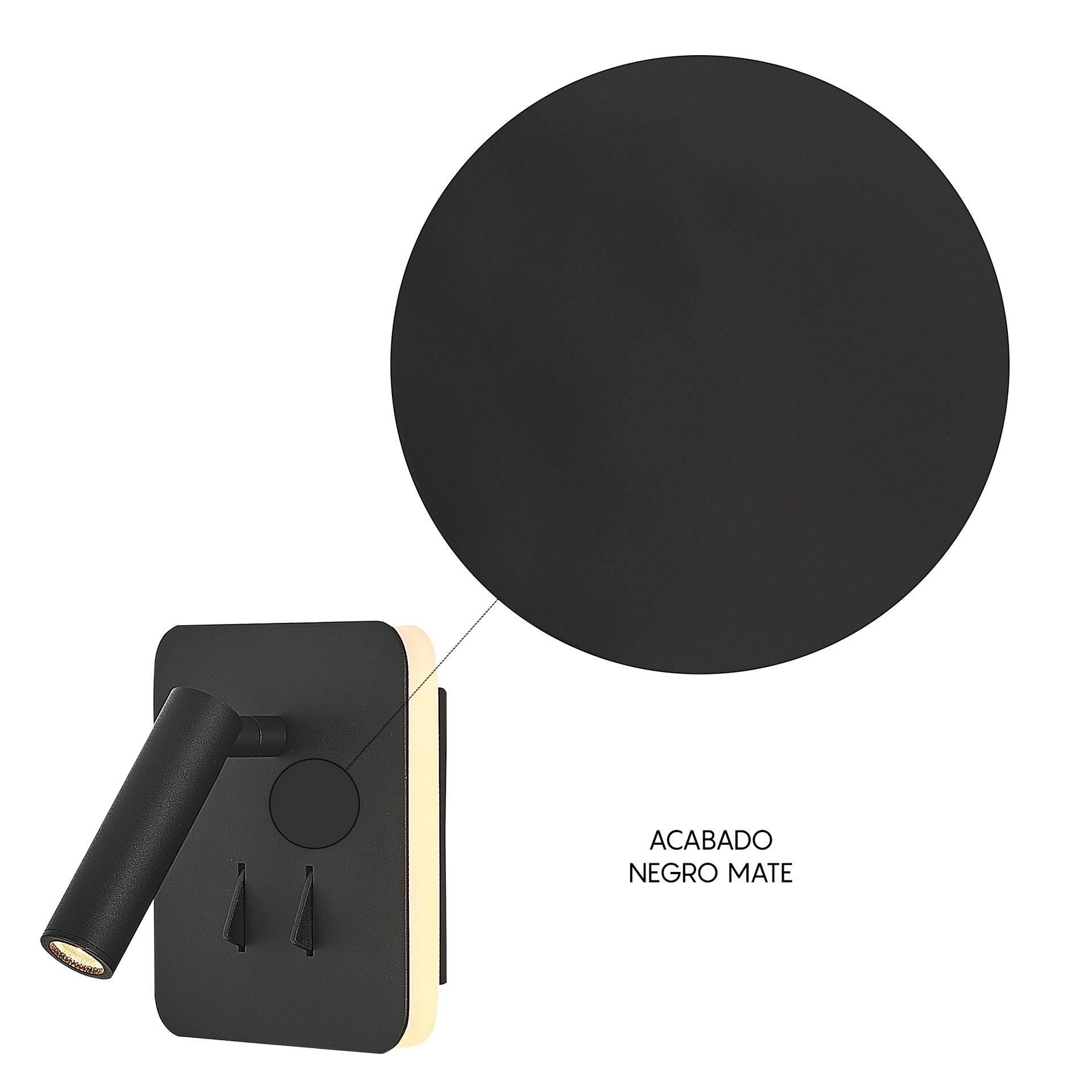 Cayman · Lampade da parete · Nero opaco