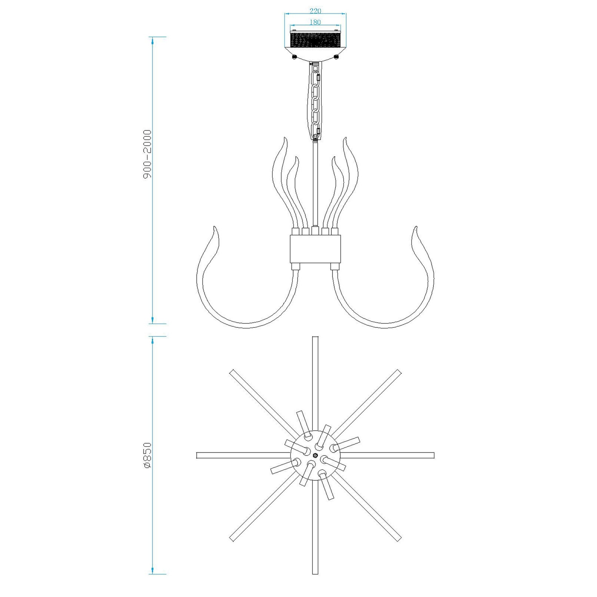 ***OFER/DES***  VERSAILLES * LAMPE 85 CM