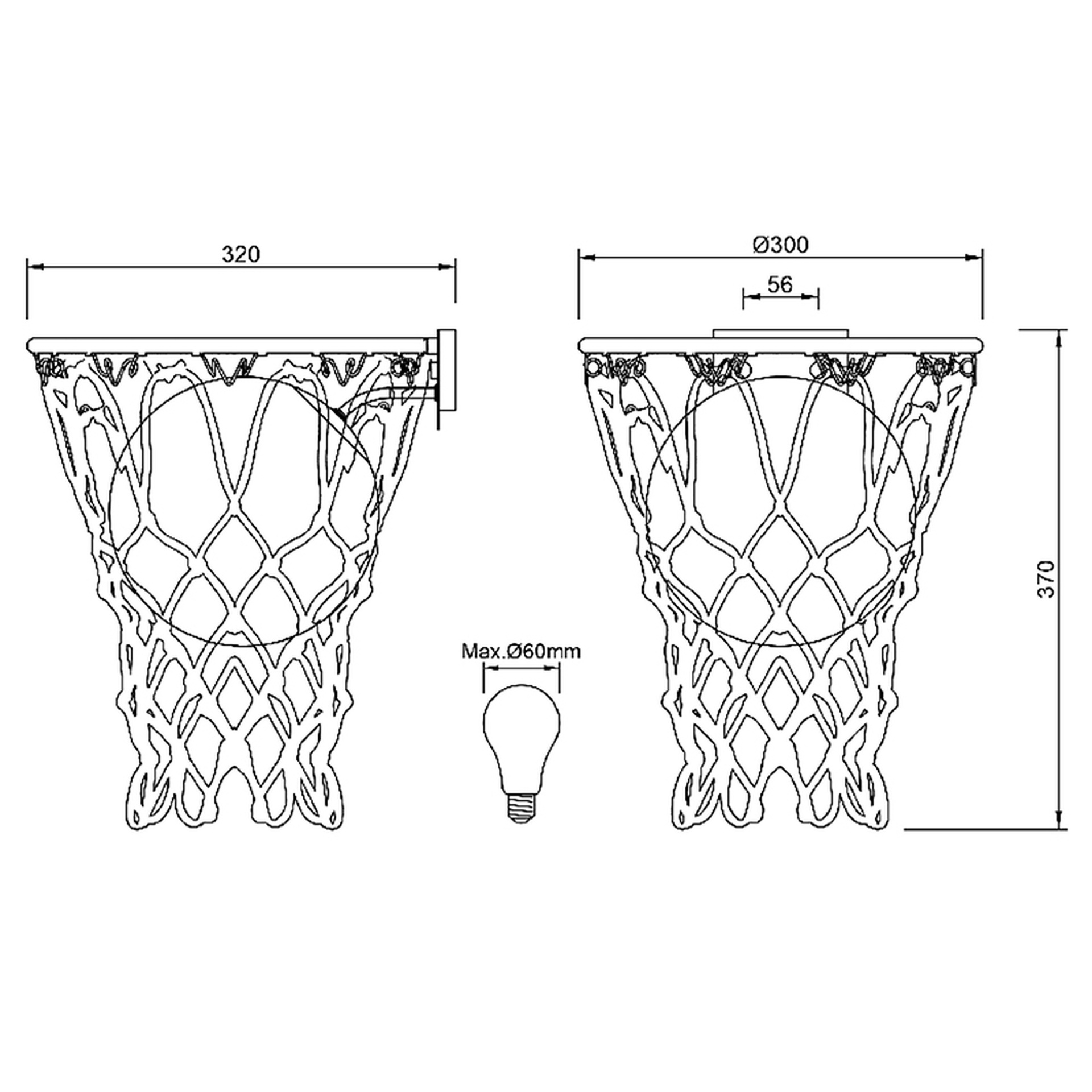 Basketball · Luminarias de pared · Blanco Mate