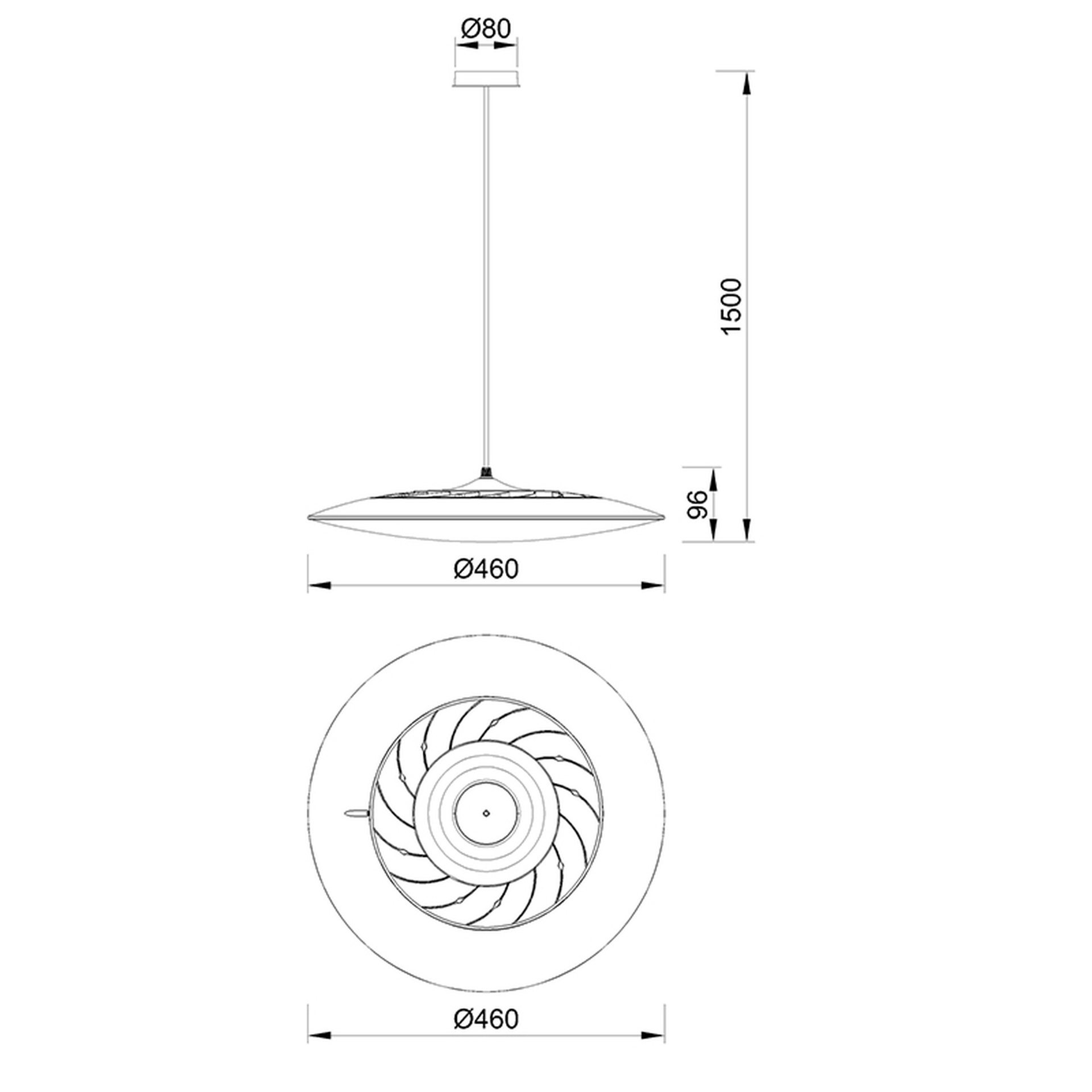 ***OFER/DES*** SLIM * LAMPADA LED 46 CM - 4000K - NERO