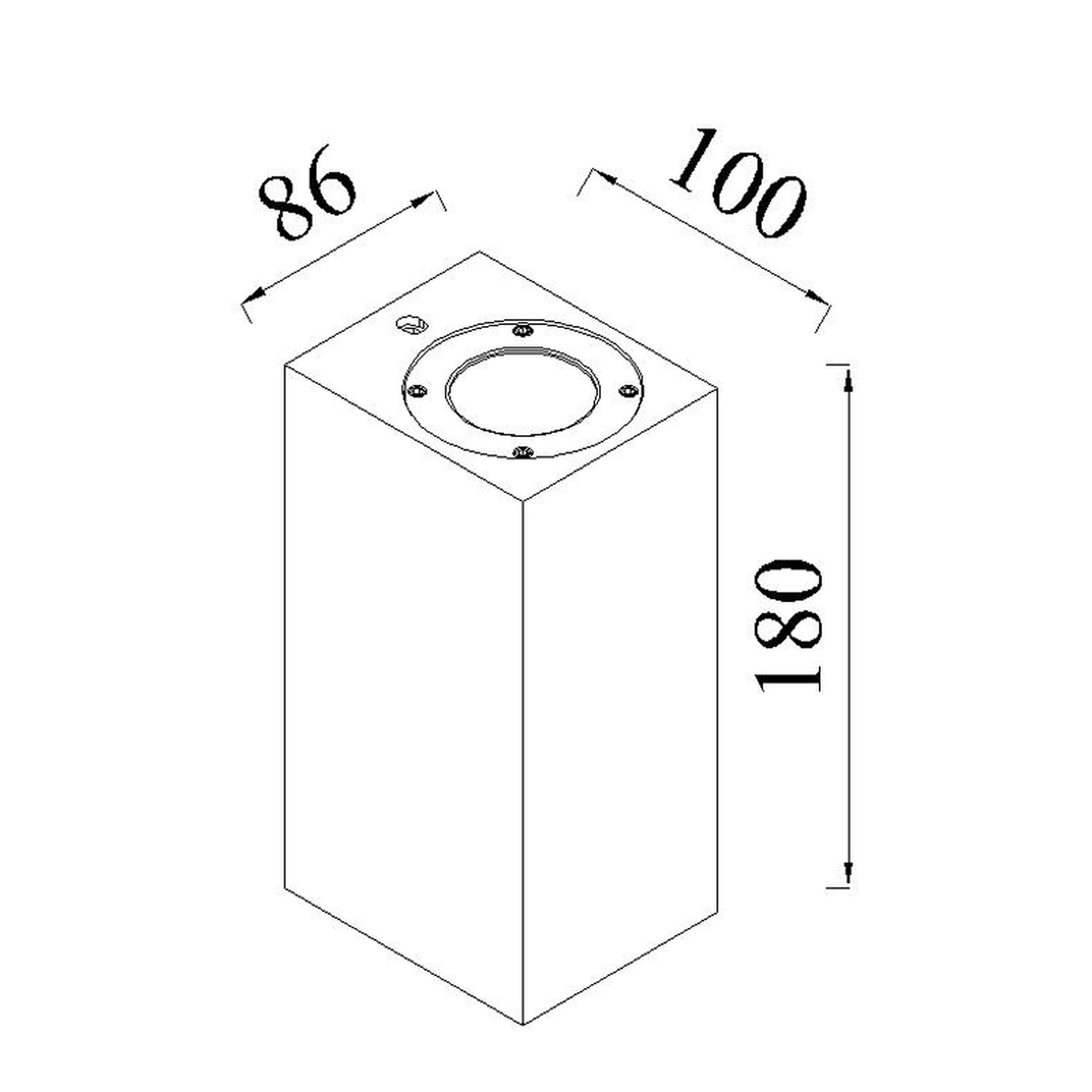 LEVI * EXTERIOR WALL LAMP WHITE IP65 2L*GU10