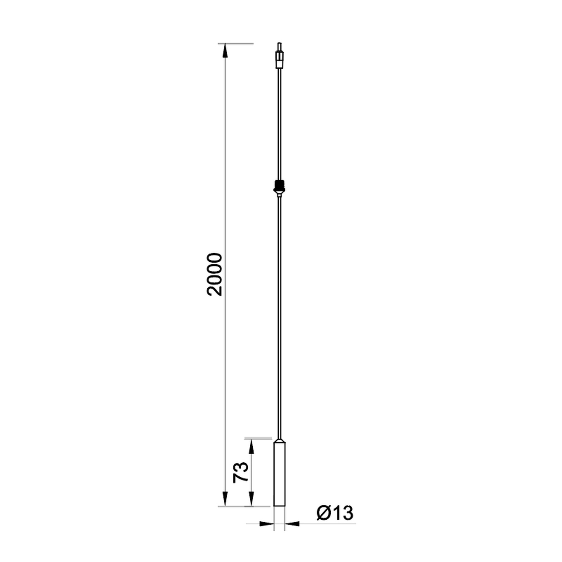 MODULAR LIGHT * EXTENSION CABLE BLACK 2M