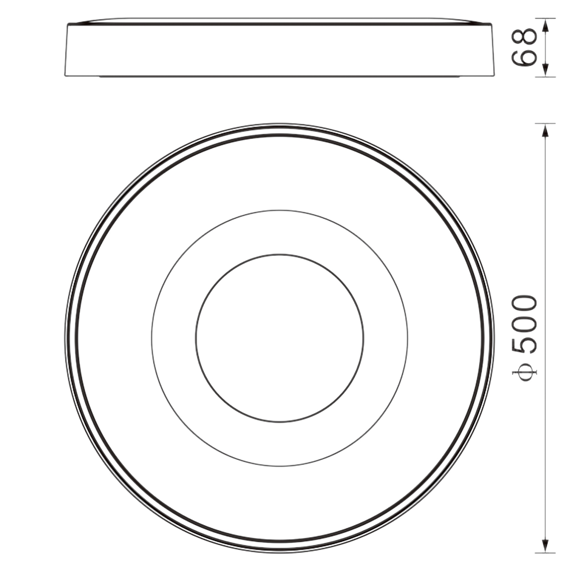 COIN * PLAFONNIER LED ROND 80W - 2700-5000K - AVEC TÉLÉCOMMANDE - OR