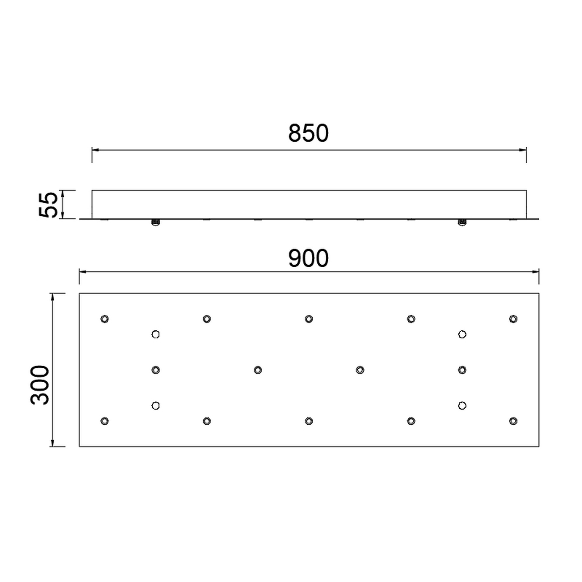 MODULAR LIGHT * ROSSONE RETTANGOLARE 14L -  BIANCO