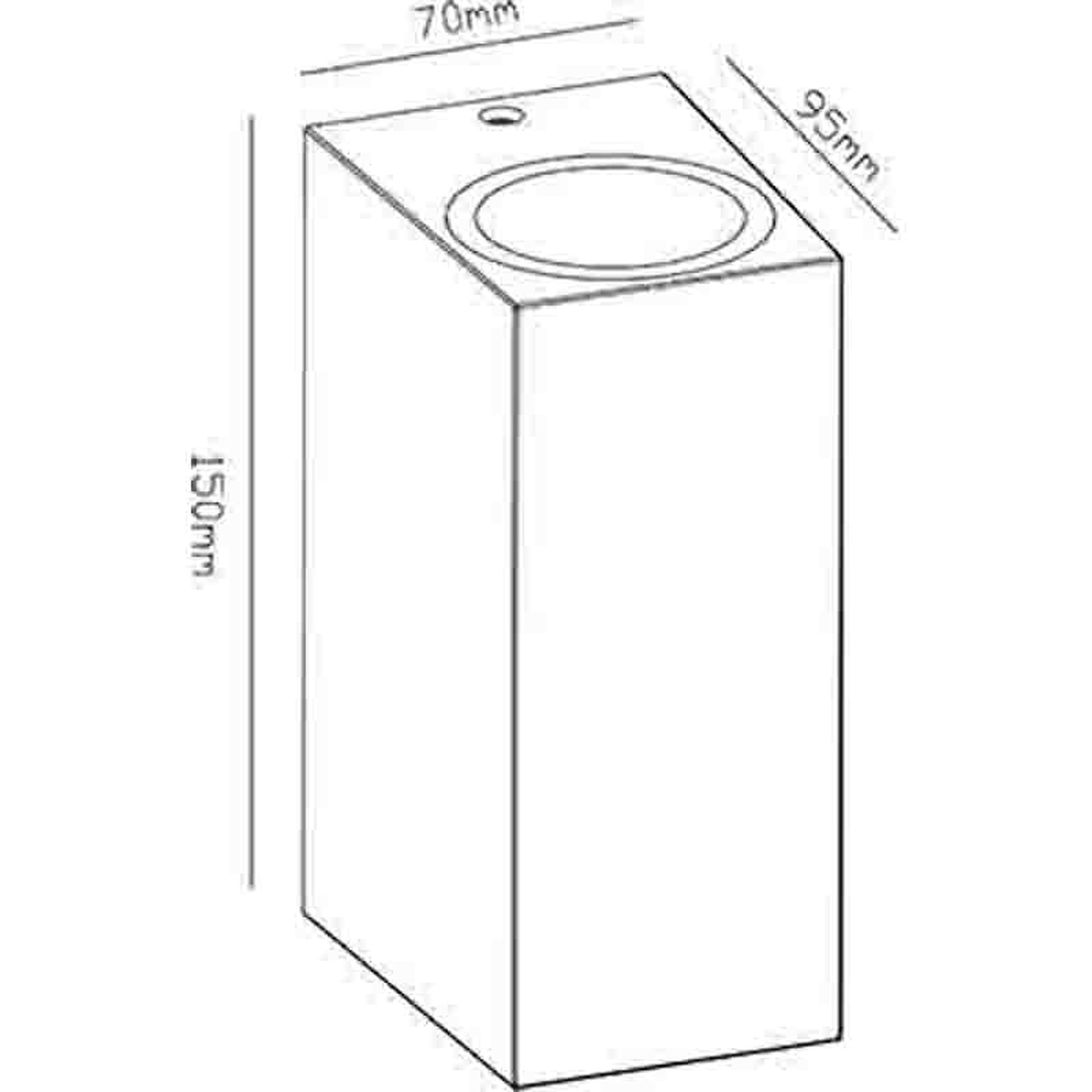 KANDANCHU * APPLIQUE ESTERNO QUAD. 2L*GU10 NERO