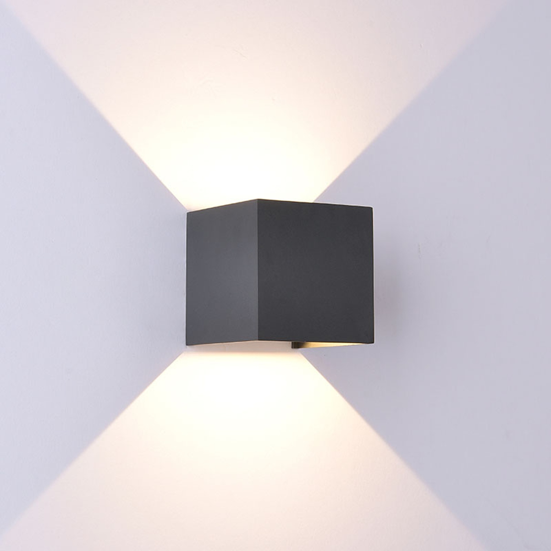 DAVOS * APPLIQUE ESTERNO LED* 2*6W 4000K GRIGIO SCURO