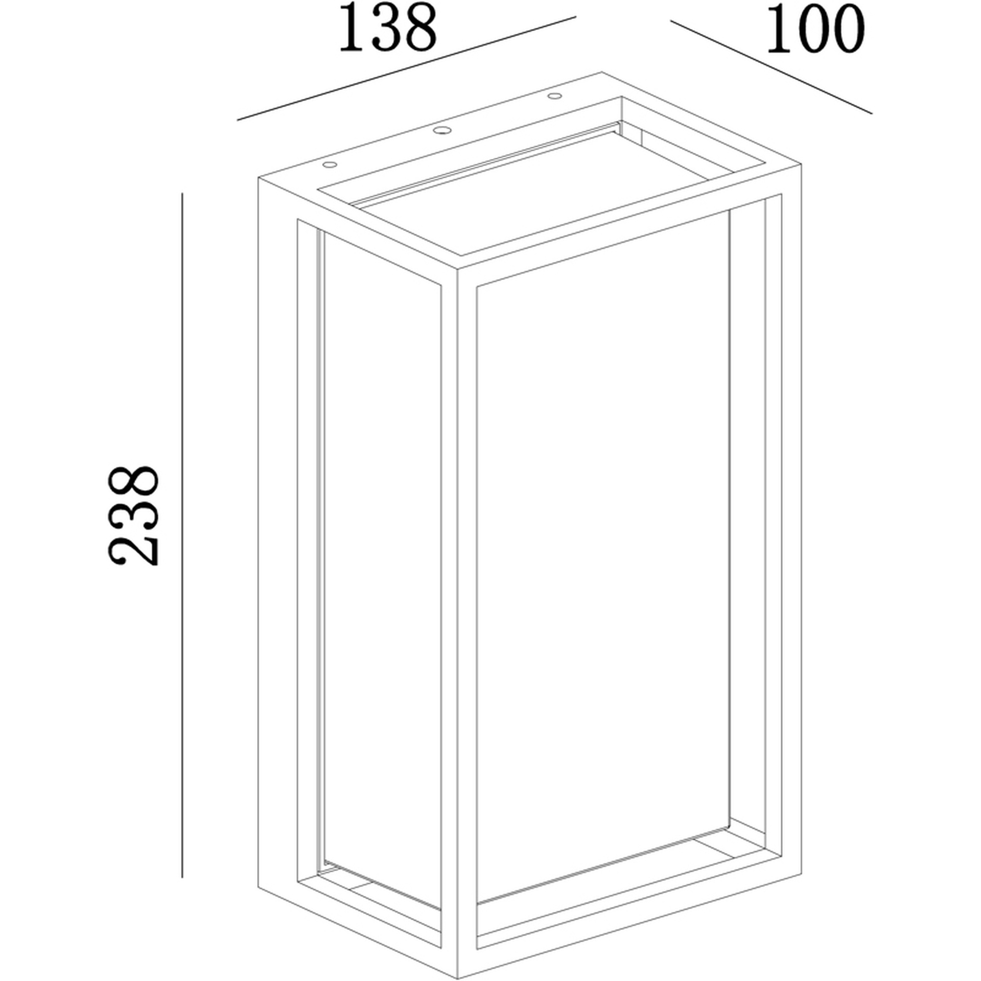 CHAMONIX * EXTERIOR WALL LAMP WHITE  LED IP65 - 9W - 3000K