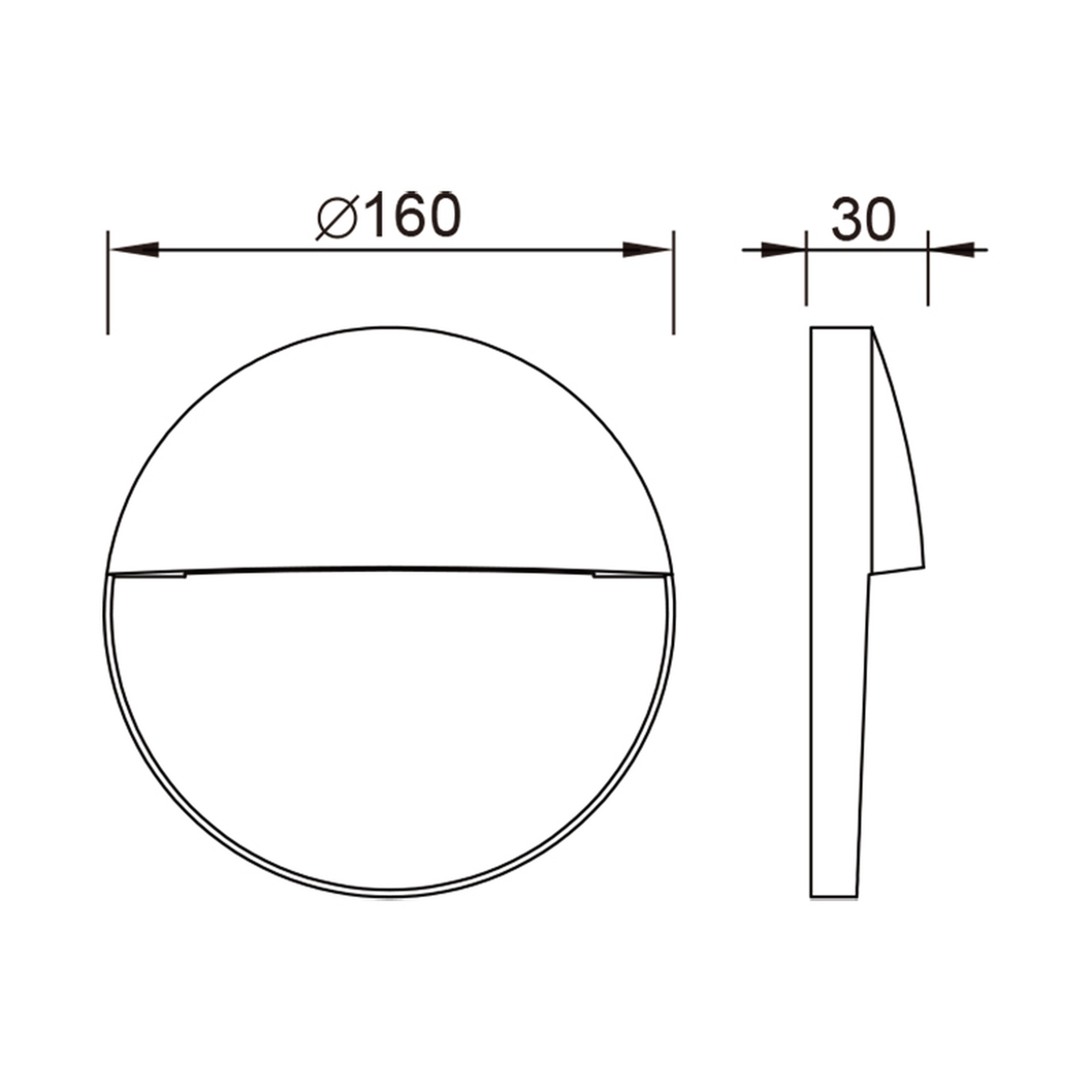 BAKER * STEP LIGHT  (ROUND)  6W 3000K WHITE