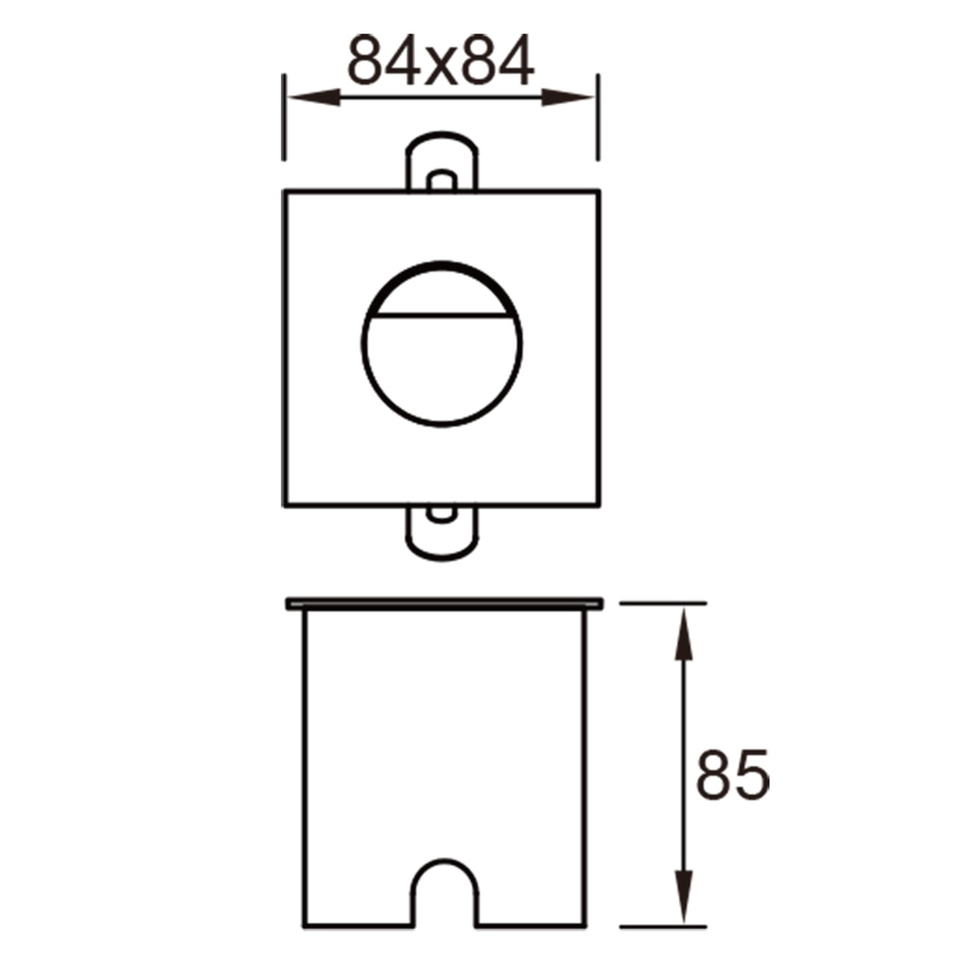 ASPEN * STEP LIGHT  (SQUARE)  3W 3000K DARK GREY